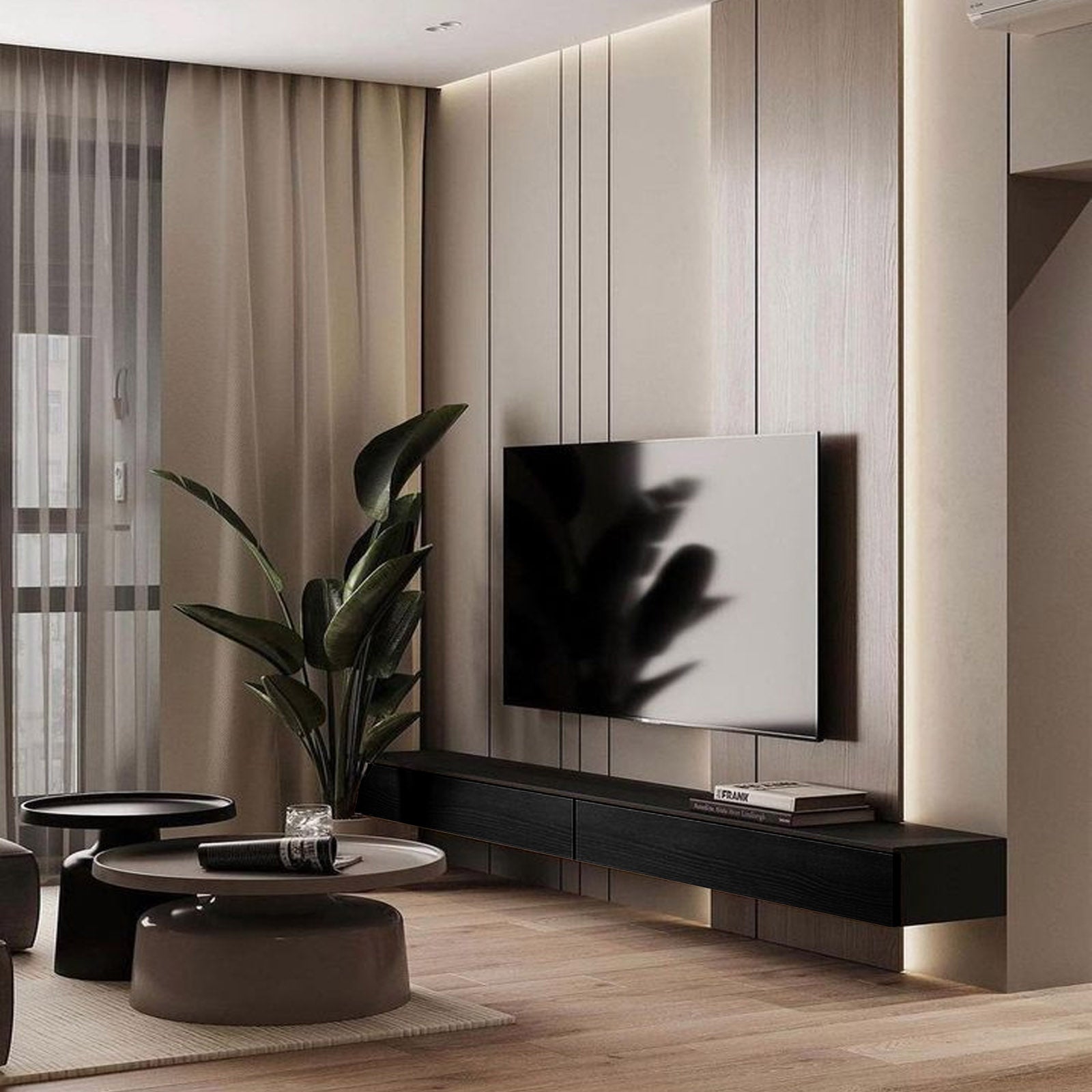 Hanged floating  Tv Stand MLL-CUS06 -  Storage/TV Unites - ebarza Furniture UAE | Shop Modern Furniture in Abu Dhabi & Dubai - مفروشات ايبازرا في الامارات | تسوق اثاث عصري وديكورات مميزة في دبي وابوظبي