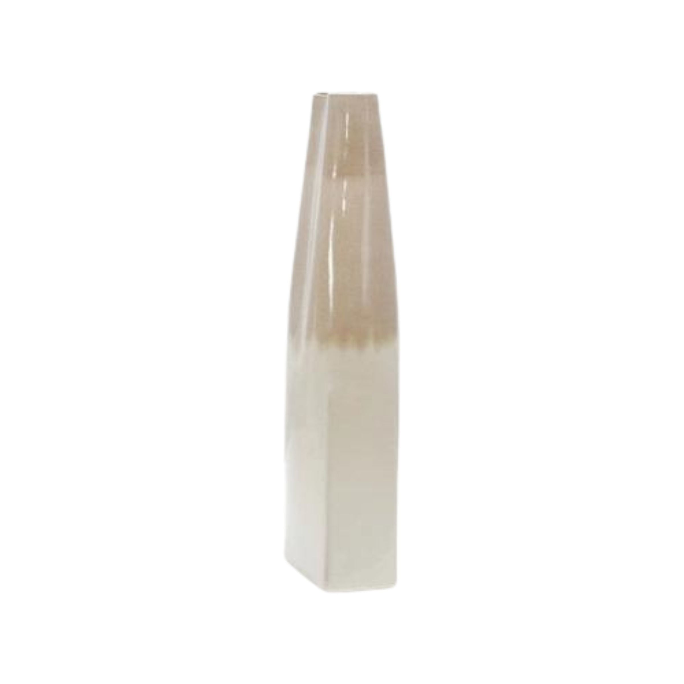 Two Tone Vase, Beige 15311-01 -  Vases - ebarza Furniture UAE | Shop Modern Furniture in Abu Dhabi & Dubai - مفروشات ايبازرا في الامارات | تسوق اثاث عصري وديكورات مميزة في دبي وابوظبي