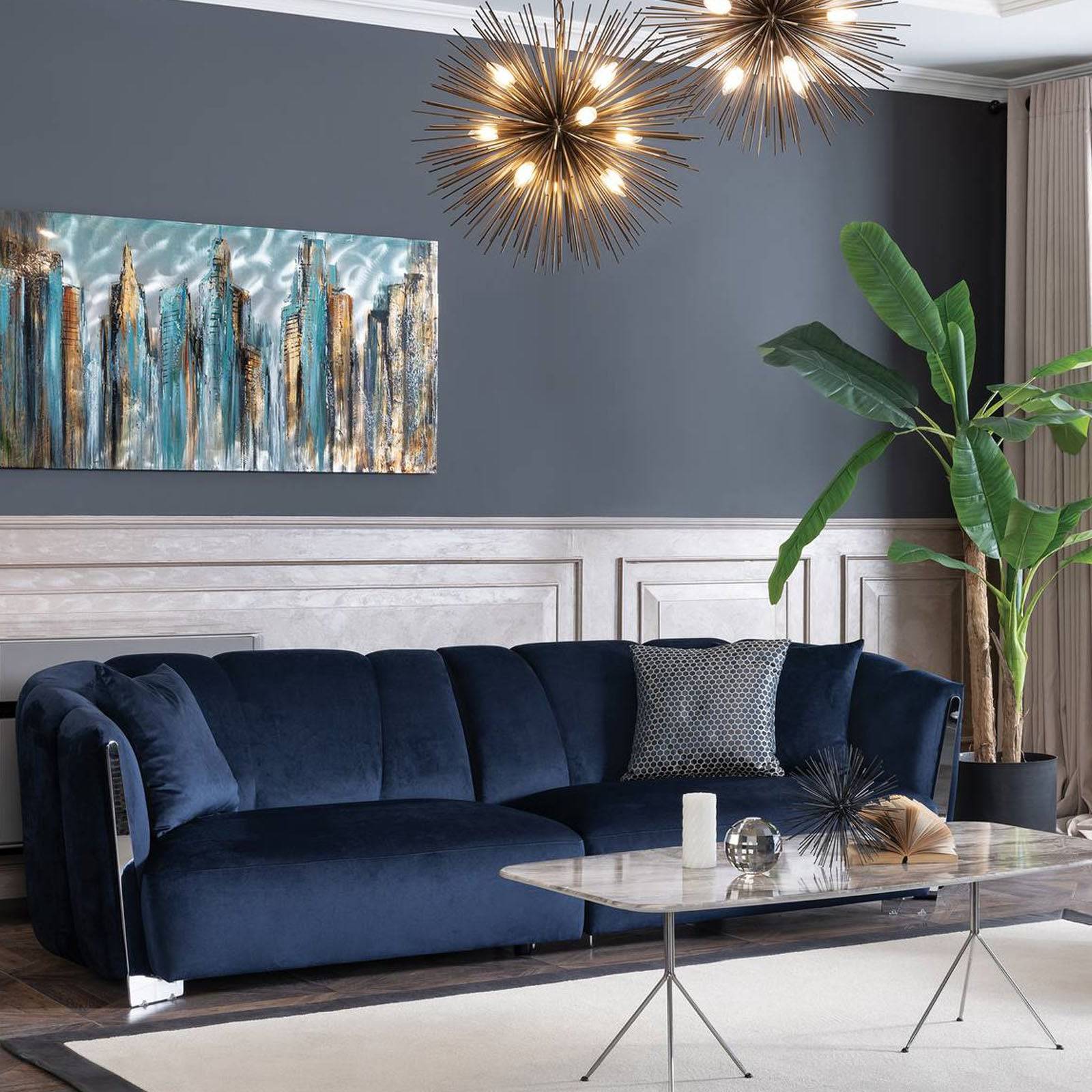 Ultra  3Seater Sofa Ultra-Blue -  Sofas - ebarza Furniture UAE | Shop Modern Furniture in Abu Dhabi & Dubai - مفروشات ايبازرا في الامارات | تسوق اثاث عصري وديكورات مميزة في دبي وابوظبي