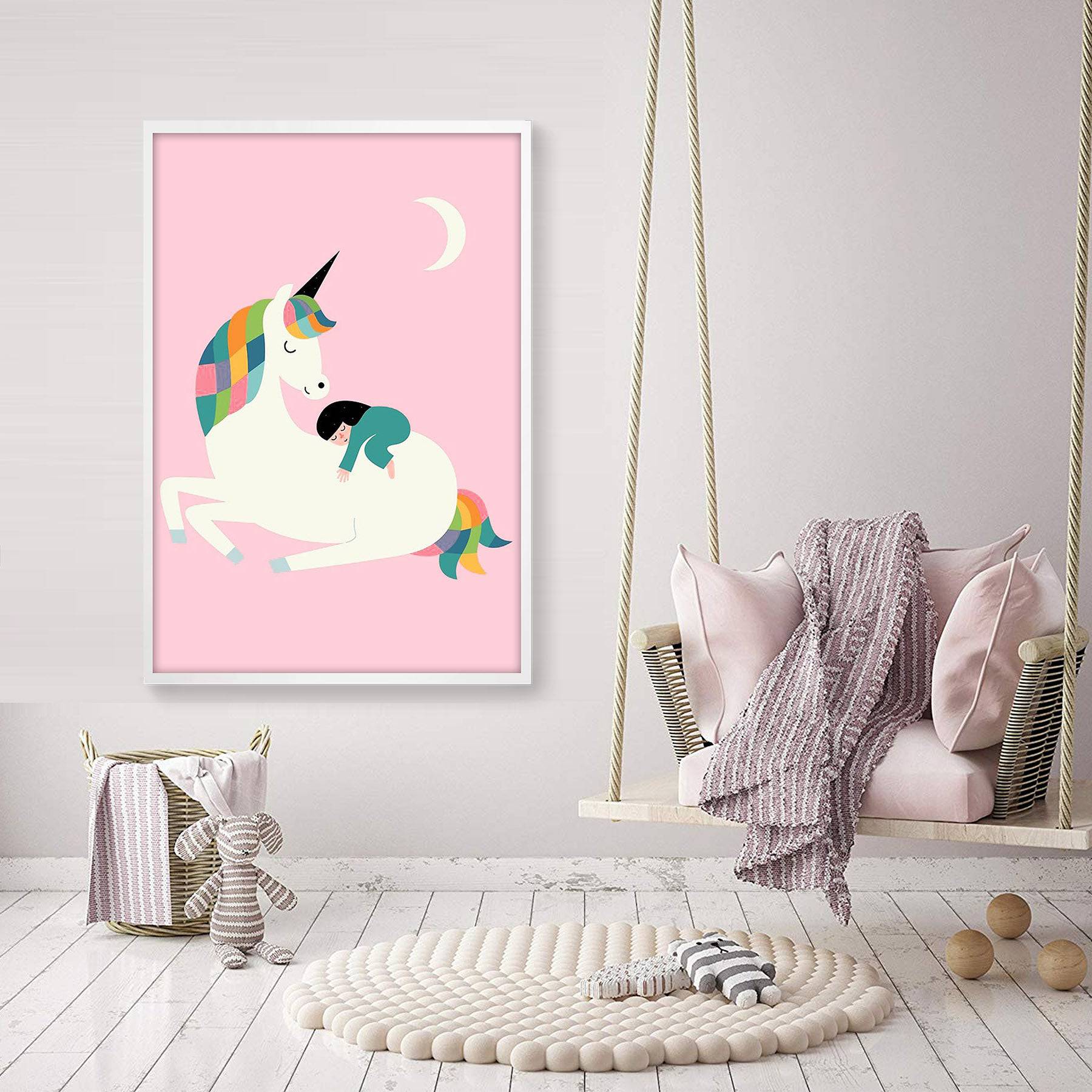Unicorn Framed Graphic Art Print  Soapr0013 -  Paintings - ebarza Furniture UAE | Shop Modern Furniture in Abu Dhabi & Dubai - مفروشات ايبازرا في الامارات | تسوق اثاث عصري وديكورات مميزة في دبي وابوظبي