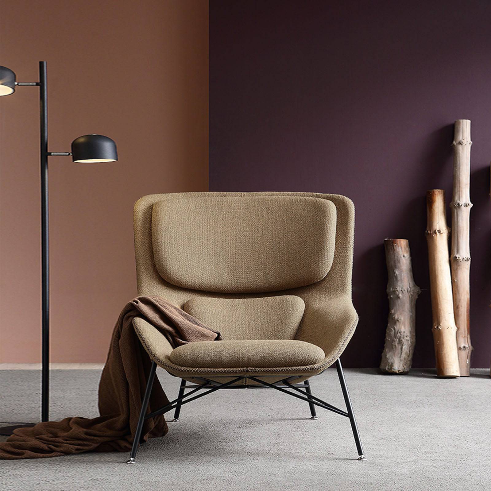 Uppsala Lounge Chair LC051-Kh -  Lounge Chairs - ebarza Furniture UAE | Shop Modern Furniture in Abu Dhabi & Dubai - مفروشات ايبازرا في الامارات | تسوق اثاث عصري وديكورات مميزة في دبي وابوظبي