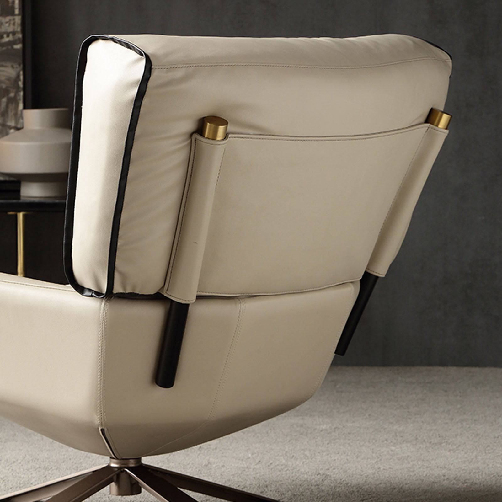 Varese Lounge Chair LC043-Beige -  Lounge Chairs - ebarza Furniture UAE | Shop Modern Furniture in Abu Dhabi & Dubai - مفروشات ايبازرا في الامارات | تسوق اثاث عصري وديكورات مميزة في دبي وابوظبي