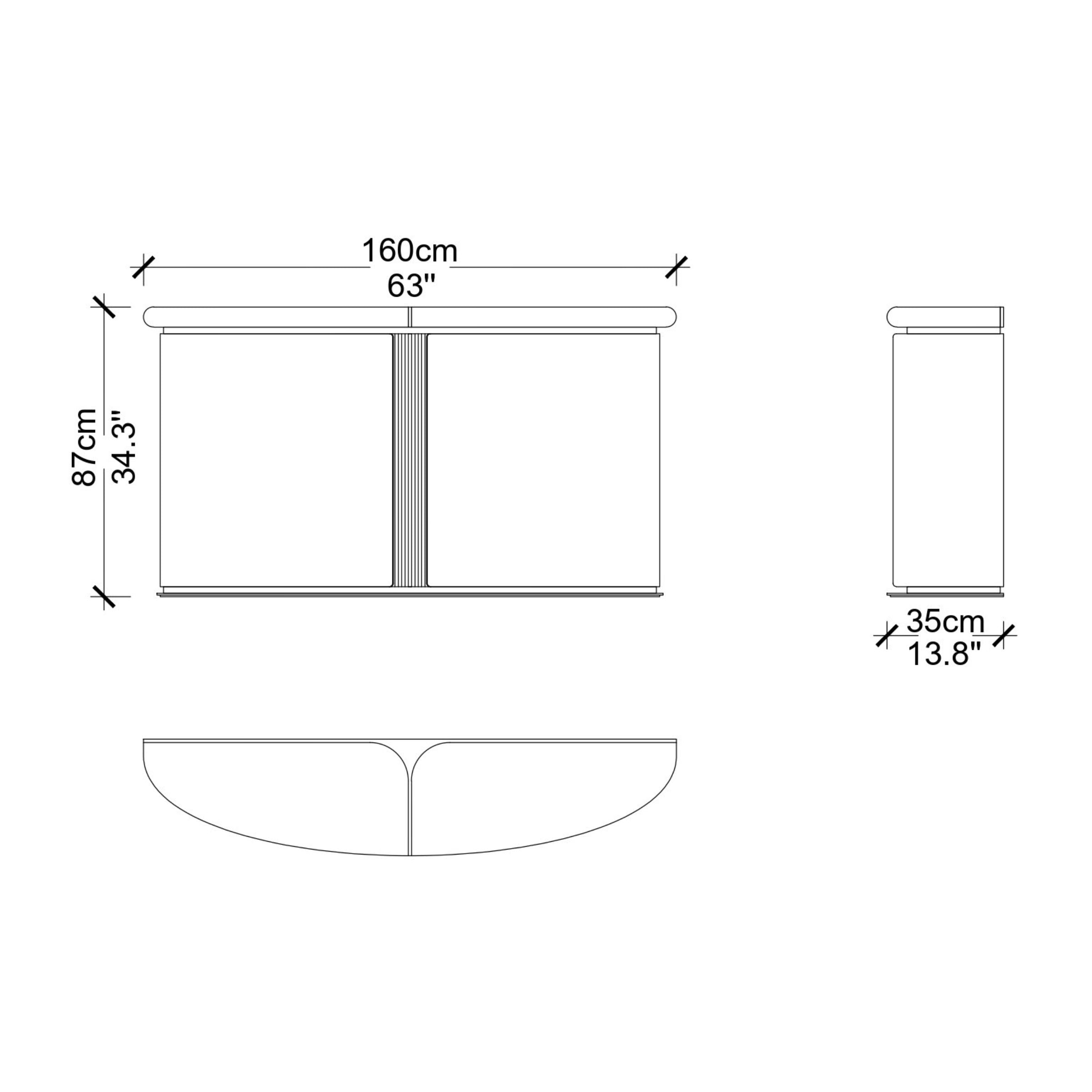 Vega Dresser 160cm DREVEG001/ Dark Walnut -  Dressers - ebarza Furniture UAE | Shop Modern Furniture in Abu Dhabi & Dubai - مفروشات ايبازرا في الامارات | تسوق اثاث عصري وديكورات مميزة في دبي وابوظبي