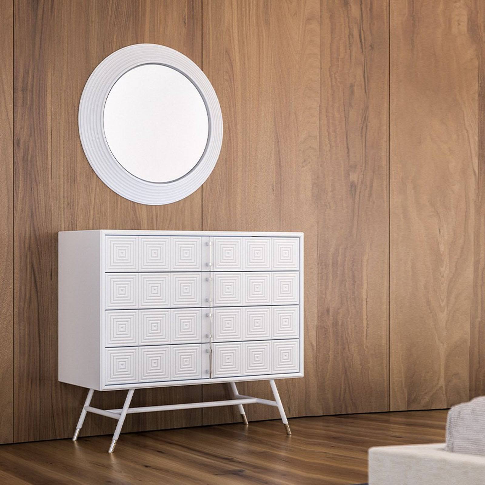 Vela Dresser & Mirror Vela009-W-Dresser+Mirror -  Dressers and Mirrors - ebarza Furniture UAE | Shop Modern Furniture in Abu Dhabi & Dubai - مفروشات ايبازرا في الامارات | تسوق اثاث عصري وديكورات مميزة في دبي وابوظبي