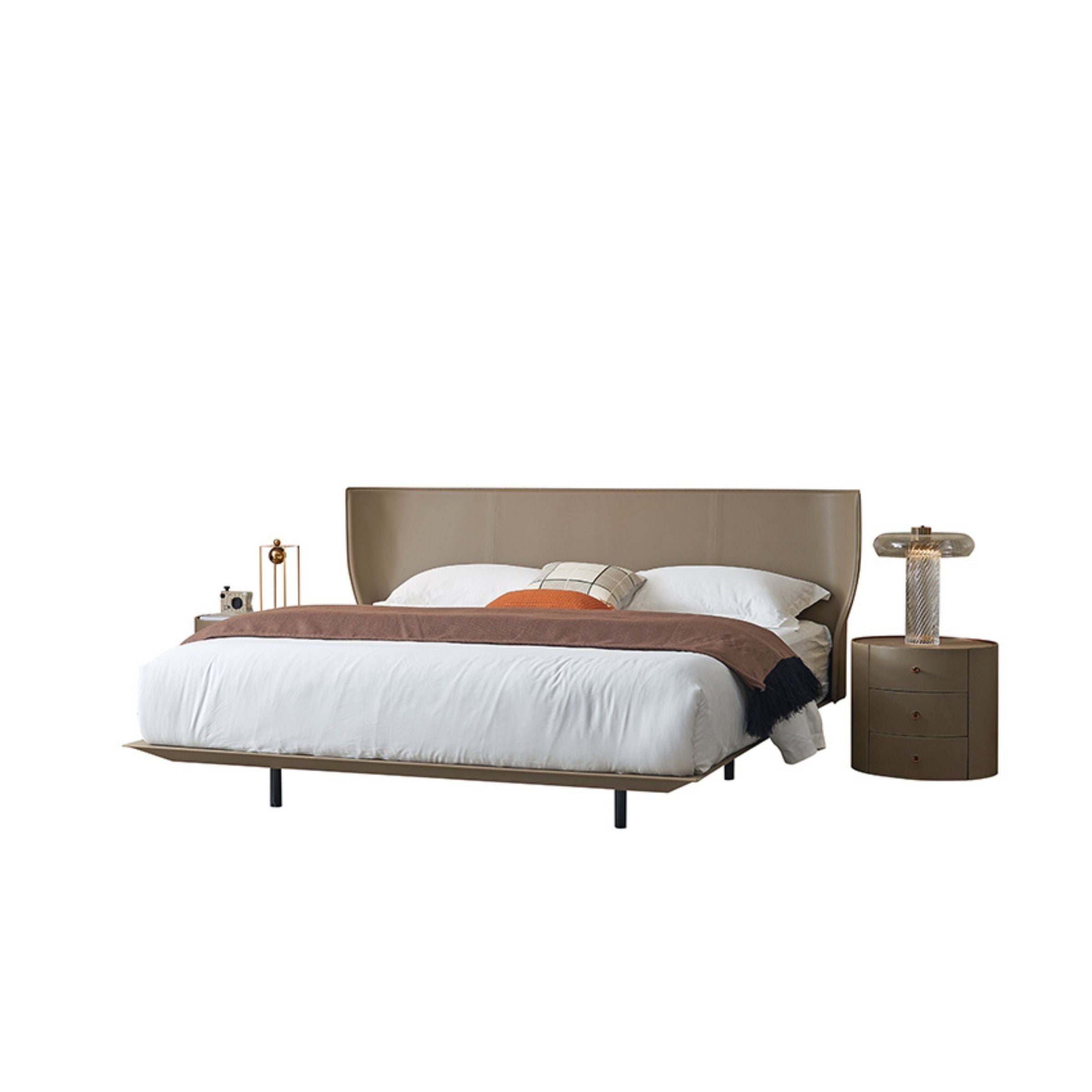 Verona King Size Bed MLL-F13 Beige -  Bedsteads - ebarza Furniture UAE | Shop Modern Furniture in Abu Dhabi & Dubai - مفروشات ايبازرا في الامارات | تسوق اثاث عصري وديكورات مميزة في دبي وابوظبي