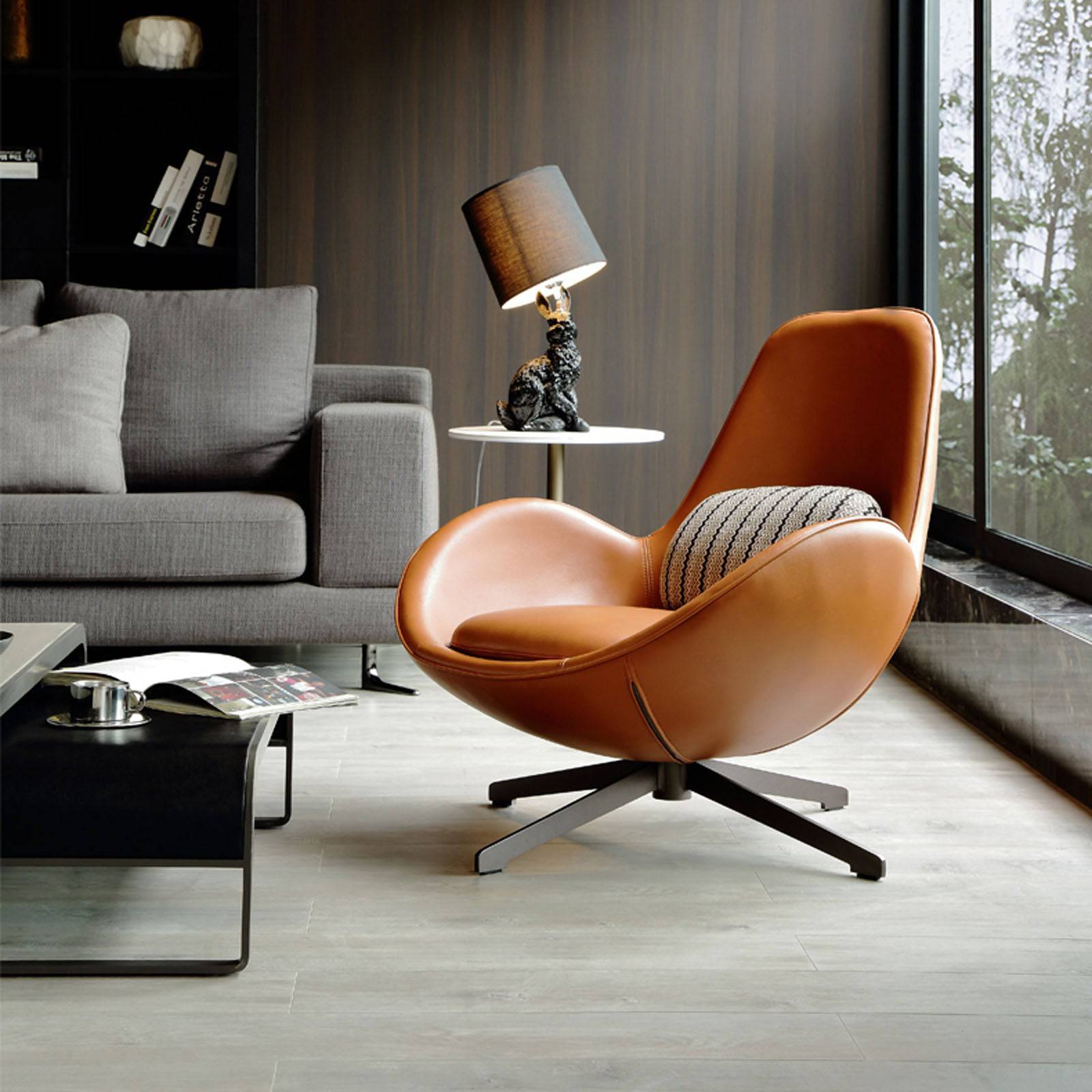 AS IS - Vigo Swivel Lounge Chair Lc017 -  DISPLAY ITEM - ebarza Furniture UAE | Shop Modern Furniture in Abu Dhabi & Dubai - مفروشات ايبازرا في الامارات | تسوق اثاث عصري وديكورات مميزة في دبي وابوظبي