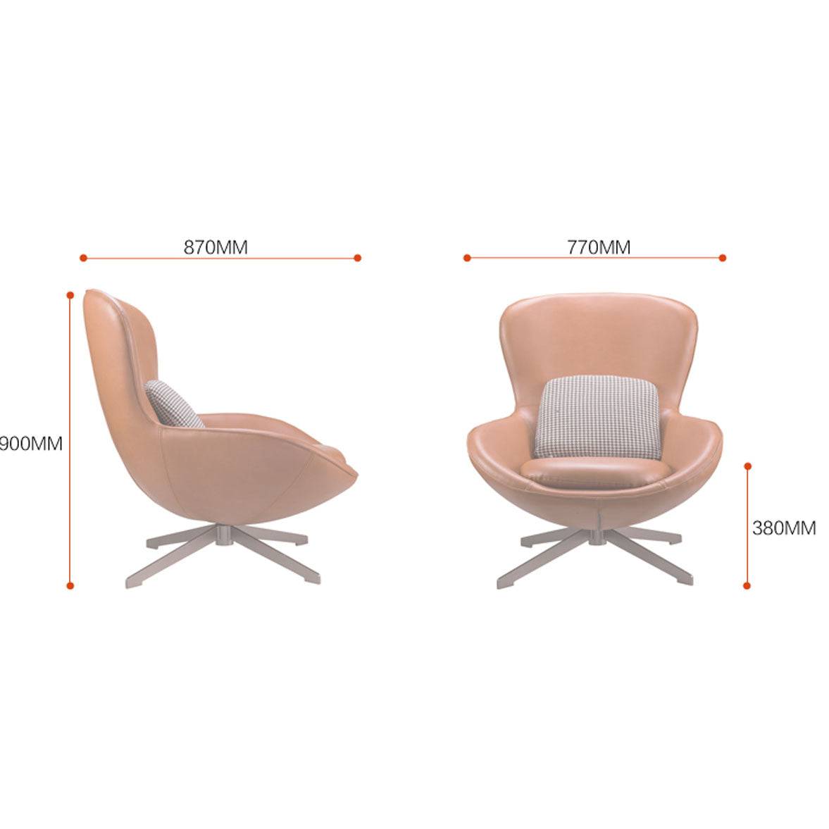 AS IS - Vigo Swivel Lounge Chair Lc017 -  DISPLAY ITEM - ebarza Furniture UAE | Shop Modern Furniture in Abu Dhabi & Dubai - مفروشات ايبازرا في الامارات | تسوق اثاث عصري وديكورات مميزة في دبي وابوظبي