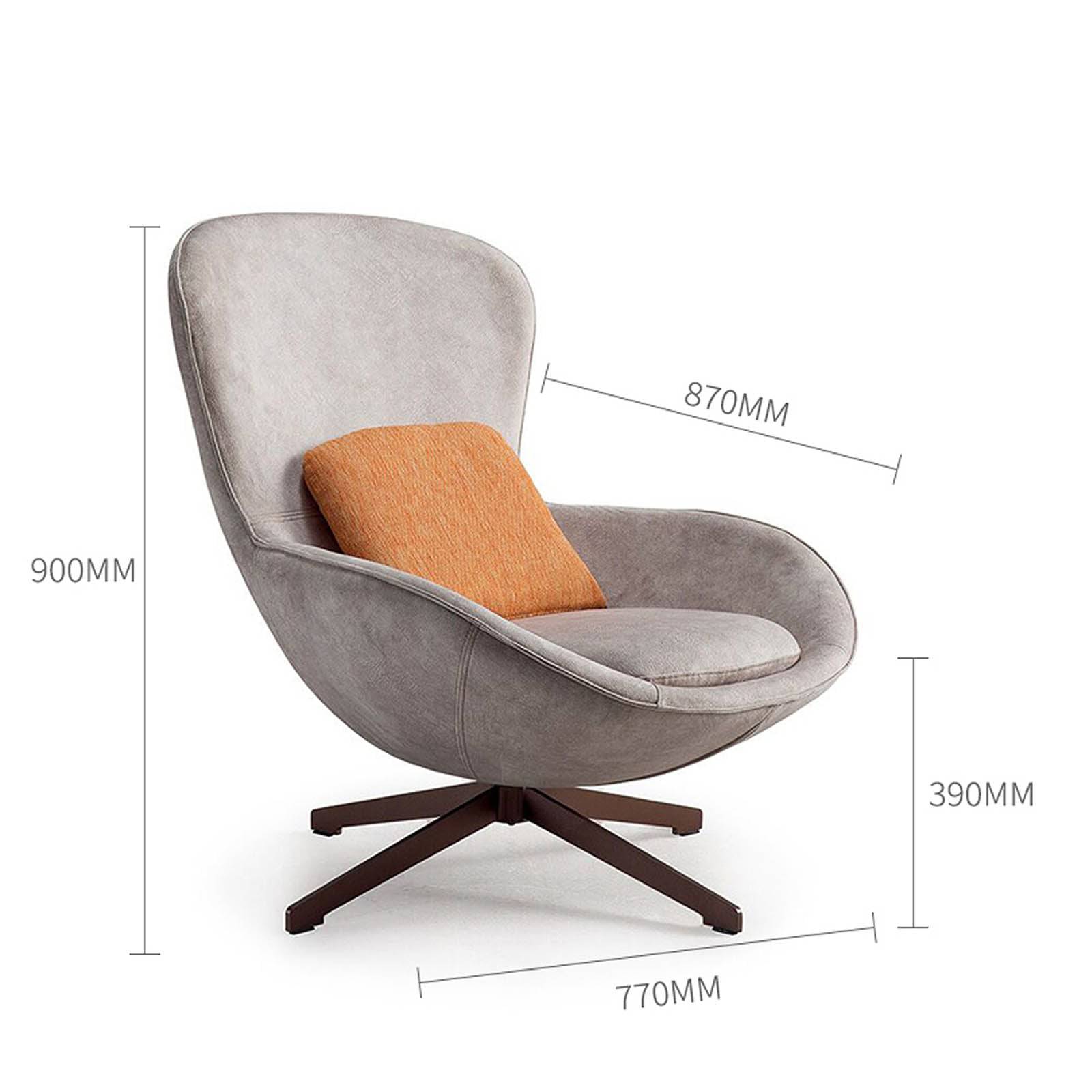Vigo Swivel Lounge Chair LC019 -  Lounge Chairs - ebarza Furniture UAE | Shop Modern Furniture in Abu Dhabi & Dubai - مفروشات ايبازرا في الامارات | تسوق اثاث عصري وديكورات مميزة في دبي وابوظبي