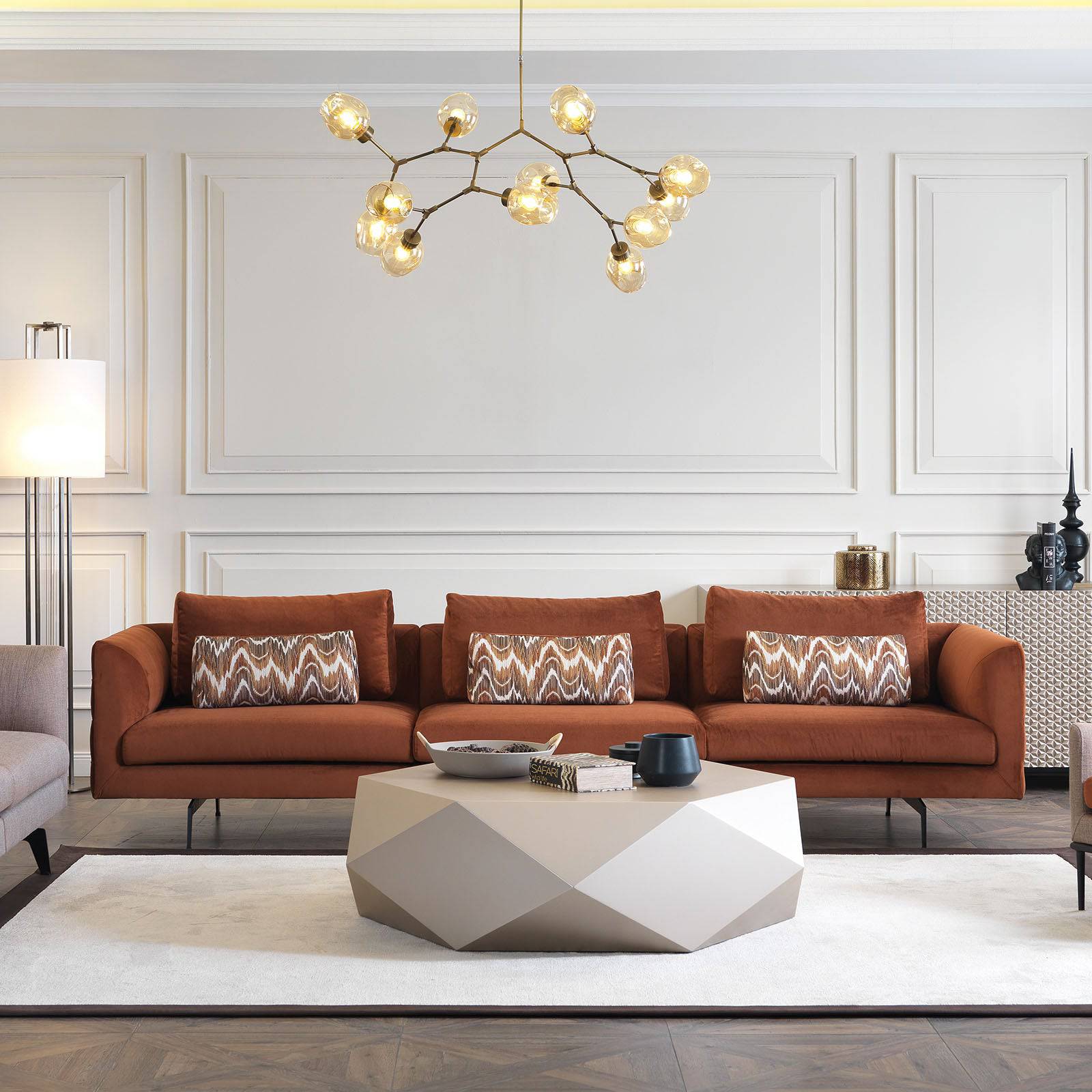 Vittoria 3 Seater Sofa Vittoria001-3Seater[Pandora] -  Sofas - ebarza Furniture UAE | Shop Modern Furniture in Abu Dhabi & Dubai - مفروشات ايبازرا في الامارات | تسوق اثاث عصري وديكورات مميزة في دبي وابوظبي