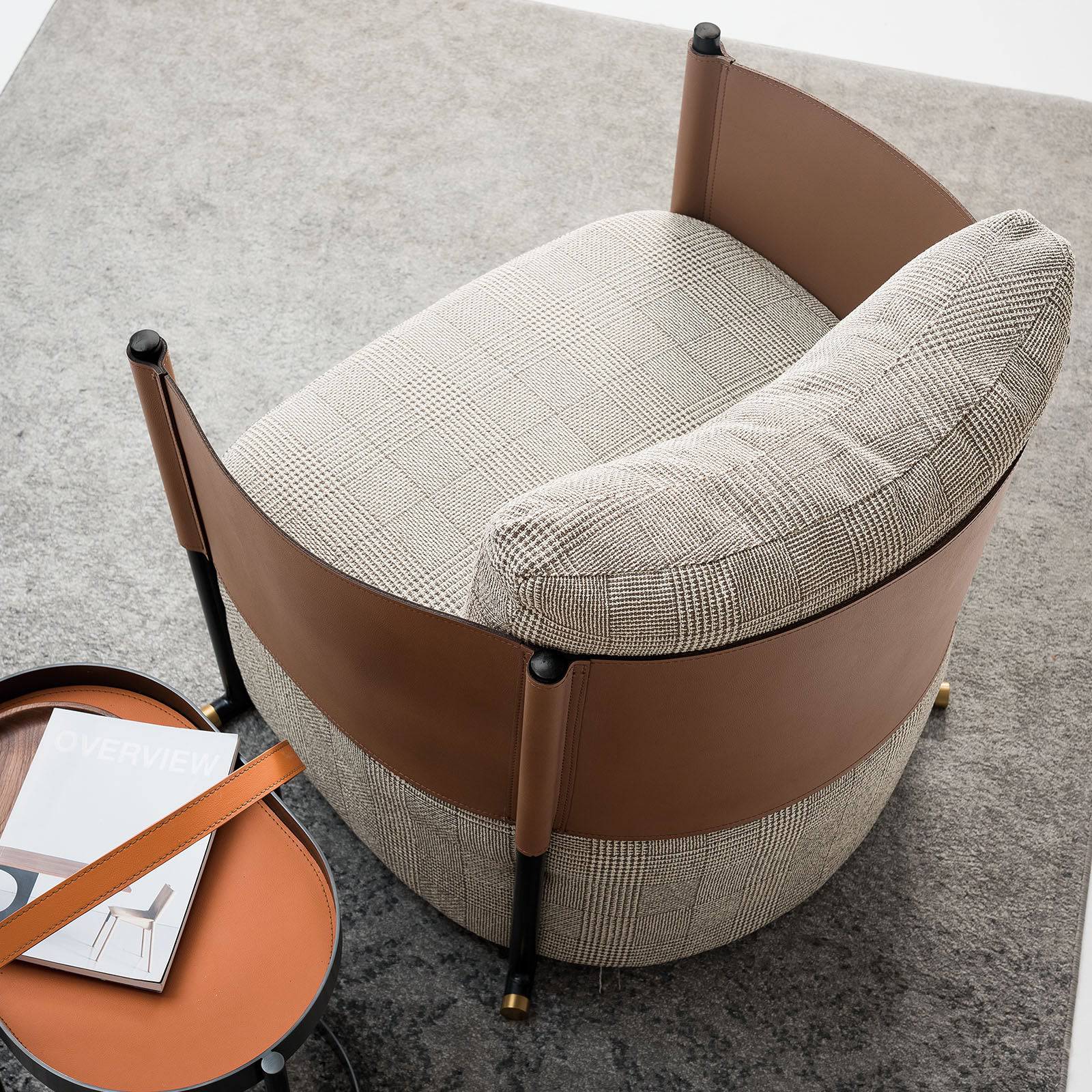 Pre-order 25 Days Delivery Vittoria Lounge Chair LC041 -  Lounge Chairs - ebarza Furniture UAE | Shop Modern Furniture in Abu Dhabi & Dubai - مفروشات ايبازرا في الامارات | تسوق اثاث عصري وديكورات مميزة في دبي وابوظبي