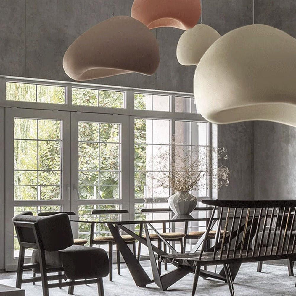 Wabi Sabi Beige 4m Pendant Light HTD-IP1433-063 / D100*H60 -  Pendant Lamps - ebarza Furniture UAE | Shop Modern Furniture in Abu Dhabi & Dubai - مفروشات ايبازرا في الامارات | تسوق اثاث عصري وديكورات مميزة في دبي وابوظبي