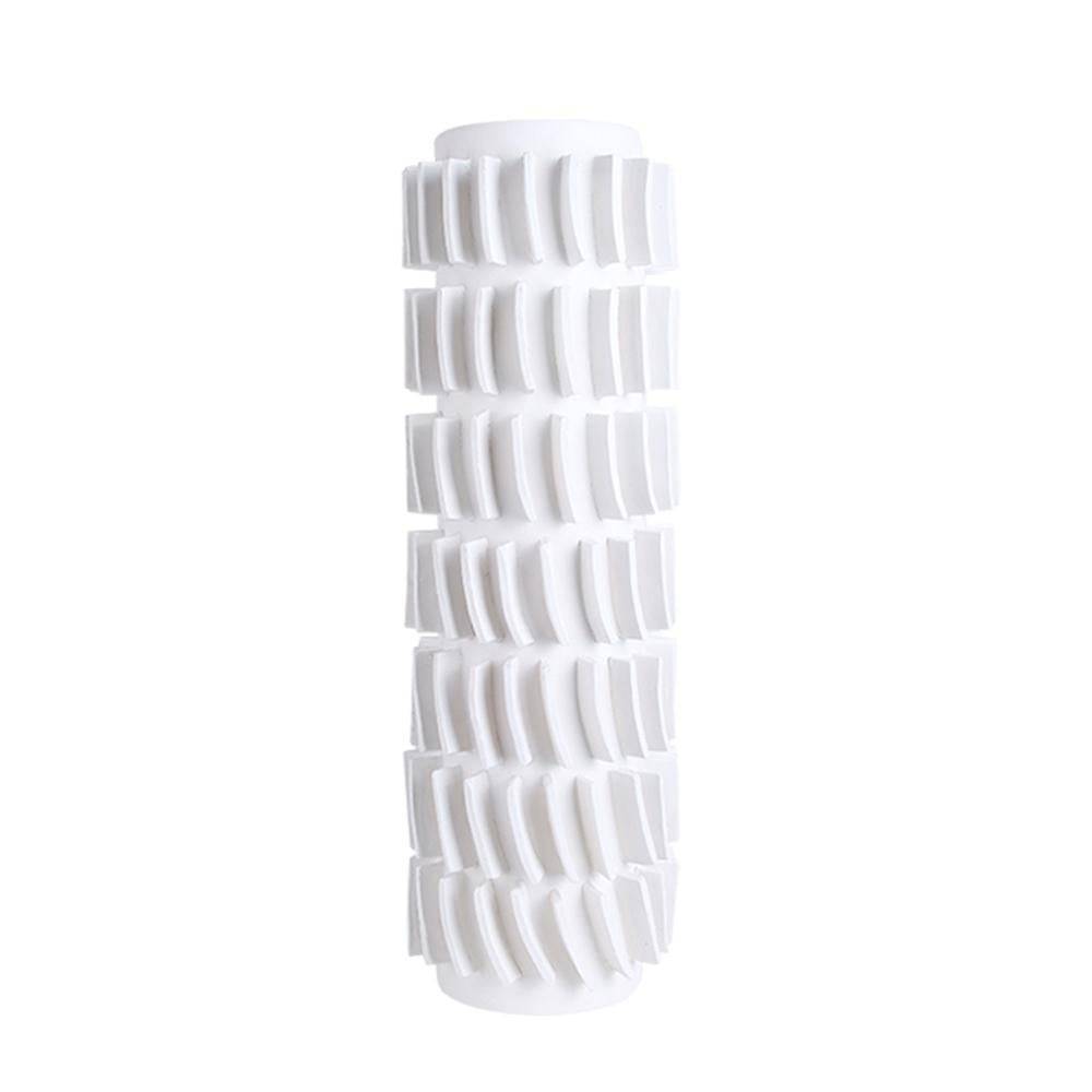 White Dimensional Cylindrical Ceramic Vase - Large Fa-D21042A -  Vases - ebarza Furniture UAE | Shop Modern Furniture in Abu Dhabi & Dubai - مفروشات ايبازرا في الامارات | تسوق اثاث عصري وديكورات مميزة في دبي وابوظبي
