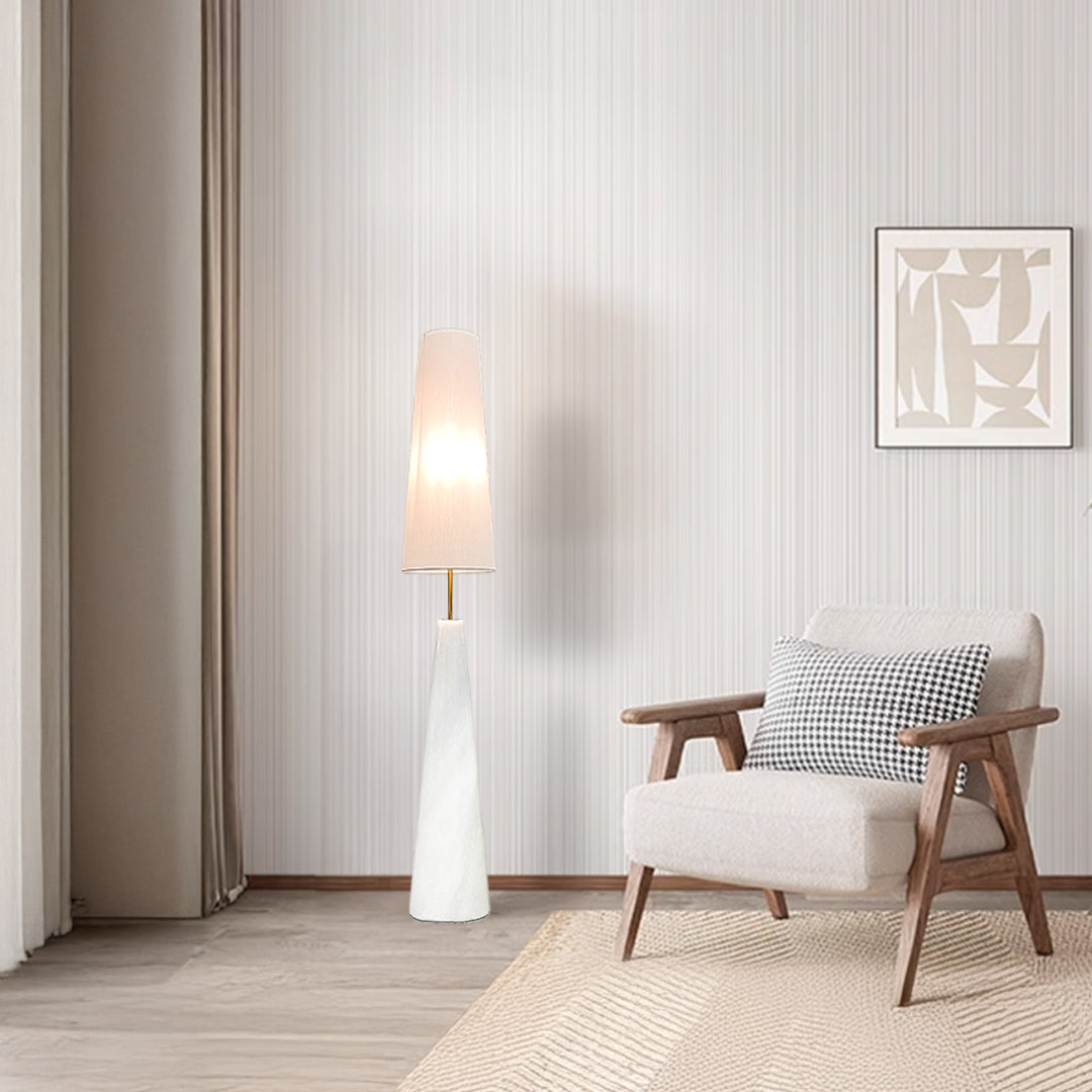 Pre-order 35 Days Delivery White Floor Lamp CY-LTD-1008-W -  Floor Lamps - ebarza Furniture UAE | Shop Modern Furniture in Abu Dhabi & Dubai - مفروشات ايبازرا في الامارات | تسوق اثاث عصري وديكورات مميزة في دبي وابوظبي