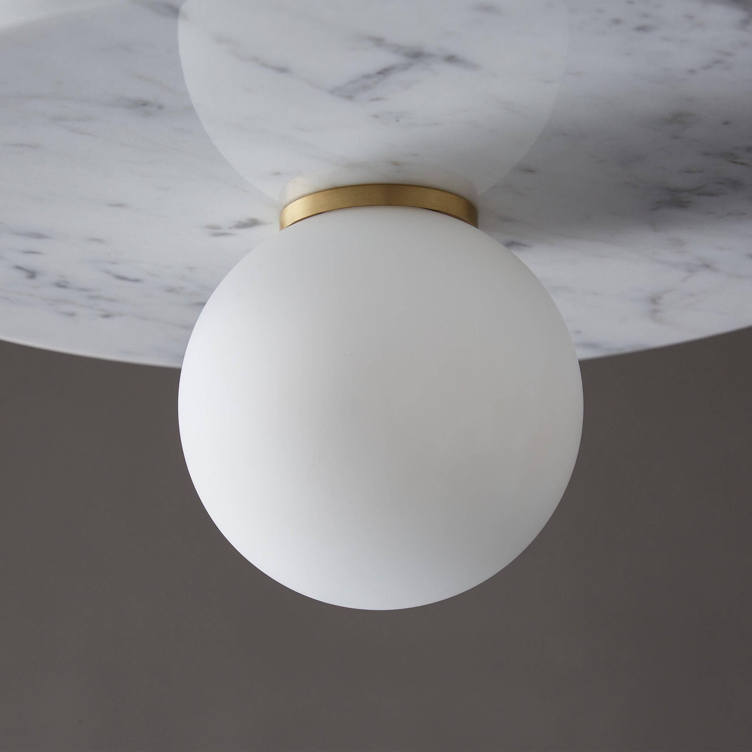 White Marble Pendant Lamp  7703S1-We -  Pendant Lamps - ebarza Furniture UAE | Shop Modern Furniture in Abu Dhabi & Dubai - مفروشات ايبازرا في الامارات | تسوق اثاث عصري وديكورات مميزة في دبي وابوظبي
