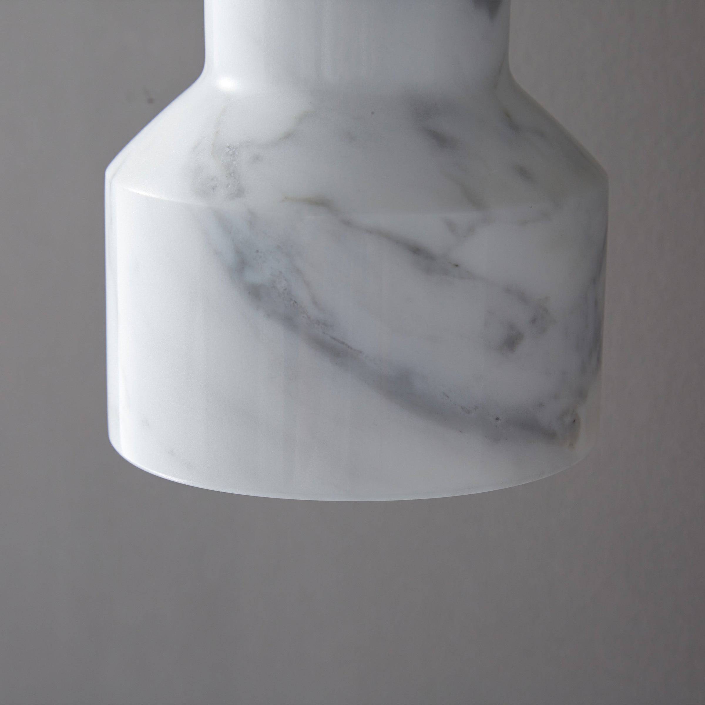 White Marble Pendant Lamp  7712-We -  Pendant Lamps - ebarza Furniture UAE | Shop Modern Furniture in Abu Dhabi & Dubai - مفروشات ايبازرا في الامارات | تسوق اثاث عصري وديكورات مميزة في دبي وابوظبي