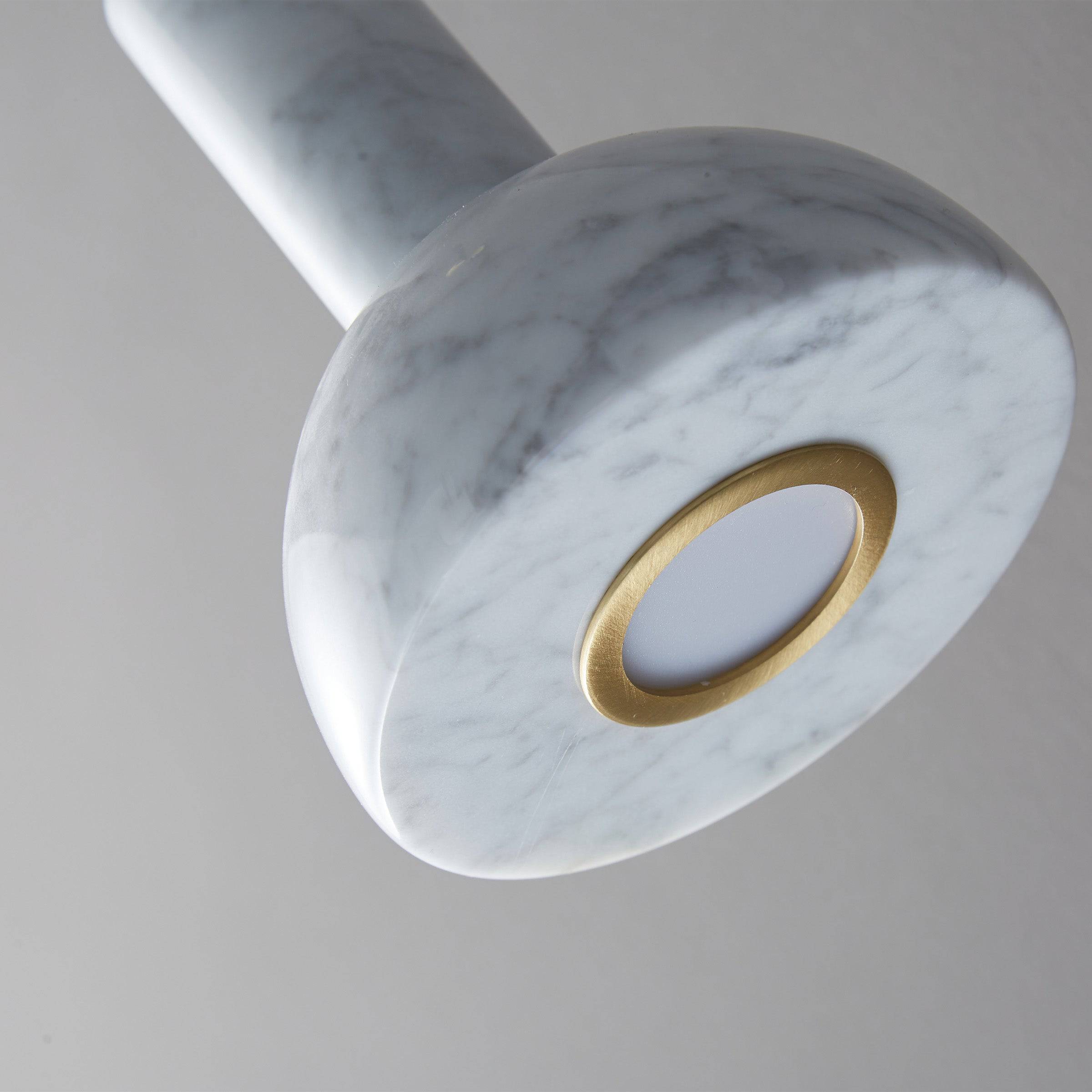 White Marble Pendant Lamp  7716-We -  Pendant Lamps - ebarza Furniture UAE | Shop Modern Furniture in Abu Dhabi & Dubai - مفروشات ايبازرا في الامارات | تسوق اثاث عصري وديكورات مميزة في دبي وابوظبي