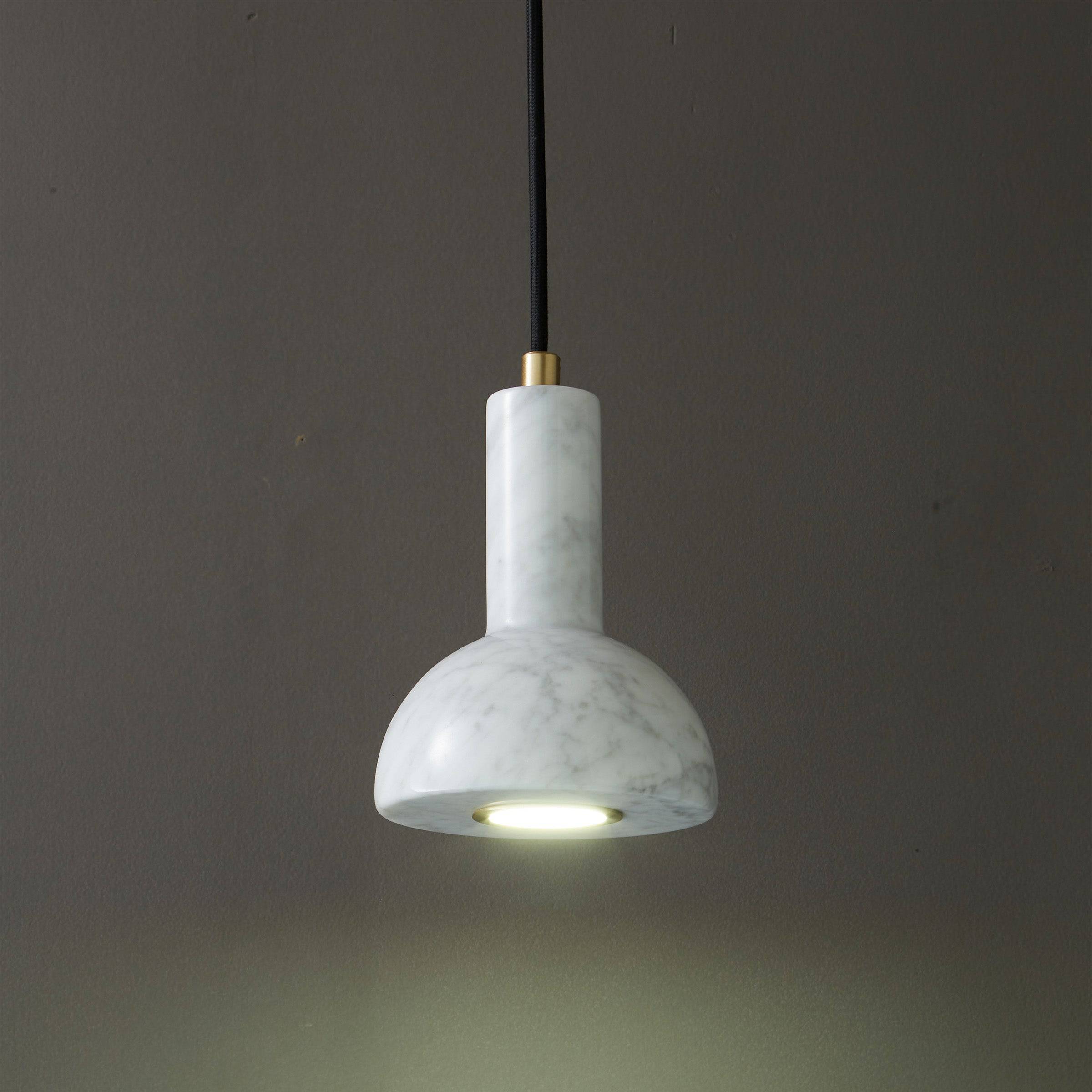 White Marble Pendant Lamp  7716-We -  Pendant Lamps - ebarza Furniture UAE | Shop Modern Furniture in Abu Dhabi & Dubai - مفروشات ايبازرا في الامارات | تسوق اثاث عصري وديكورات مميزة في دبي وابوظبي