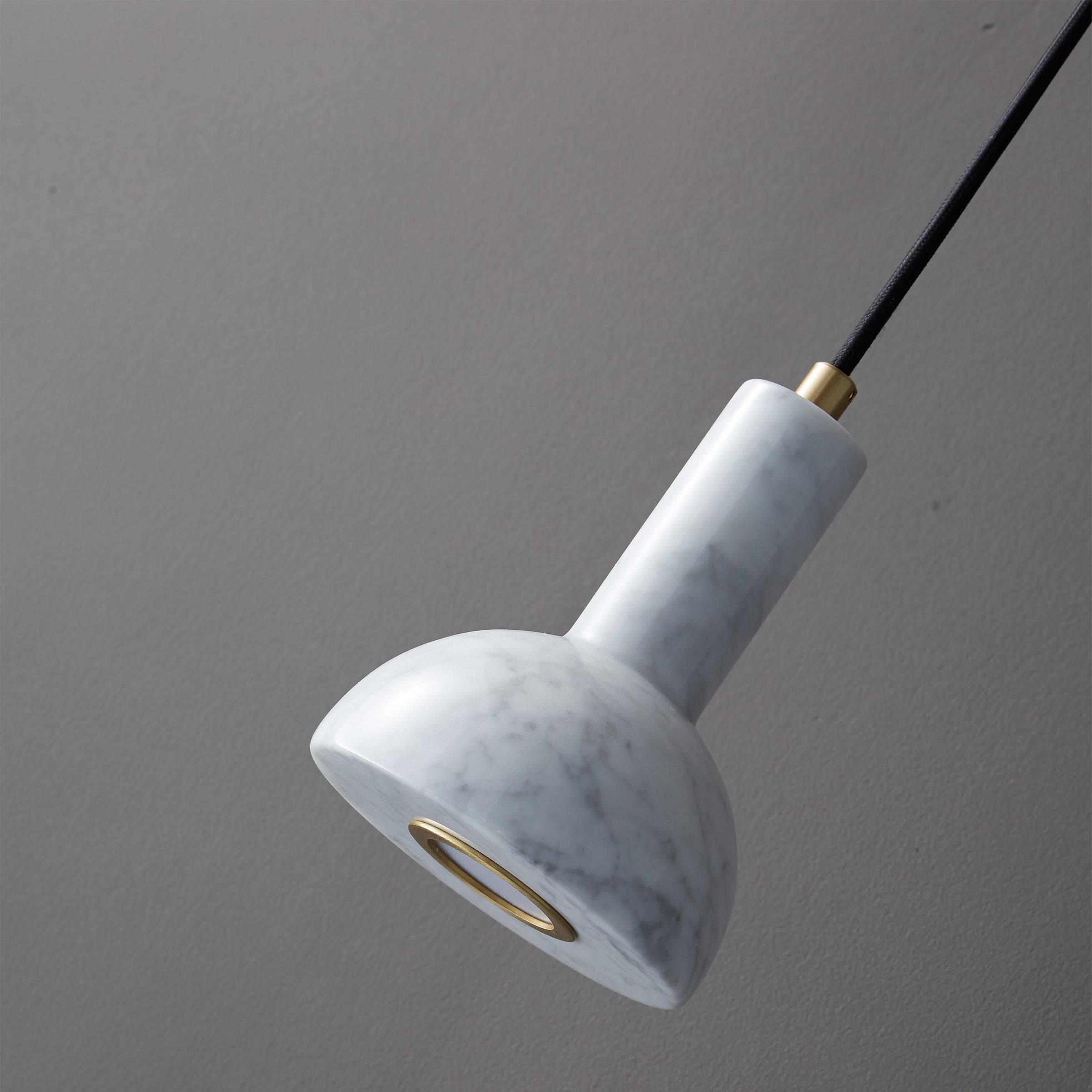 White Marble Pendant Lamp  7716-We -  Pendant Lamps - ebarza Furniture UAE | Shop Modern Furniture in Abu Dhabi & Dubai - مفروشات ايبازرا في الامارات | تسوق اثاث عصري وديكورات مميزة في دبي وابوظبي