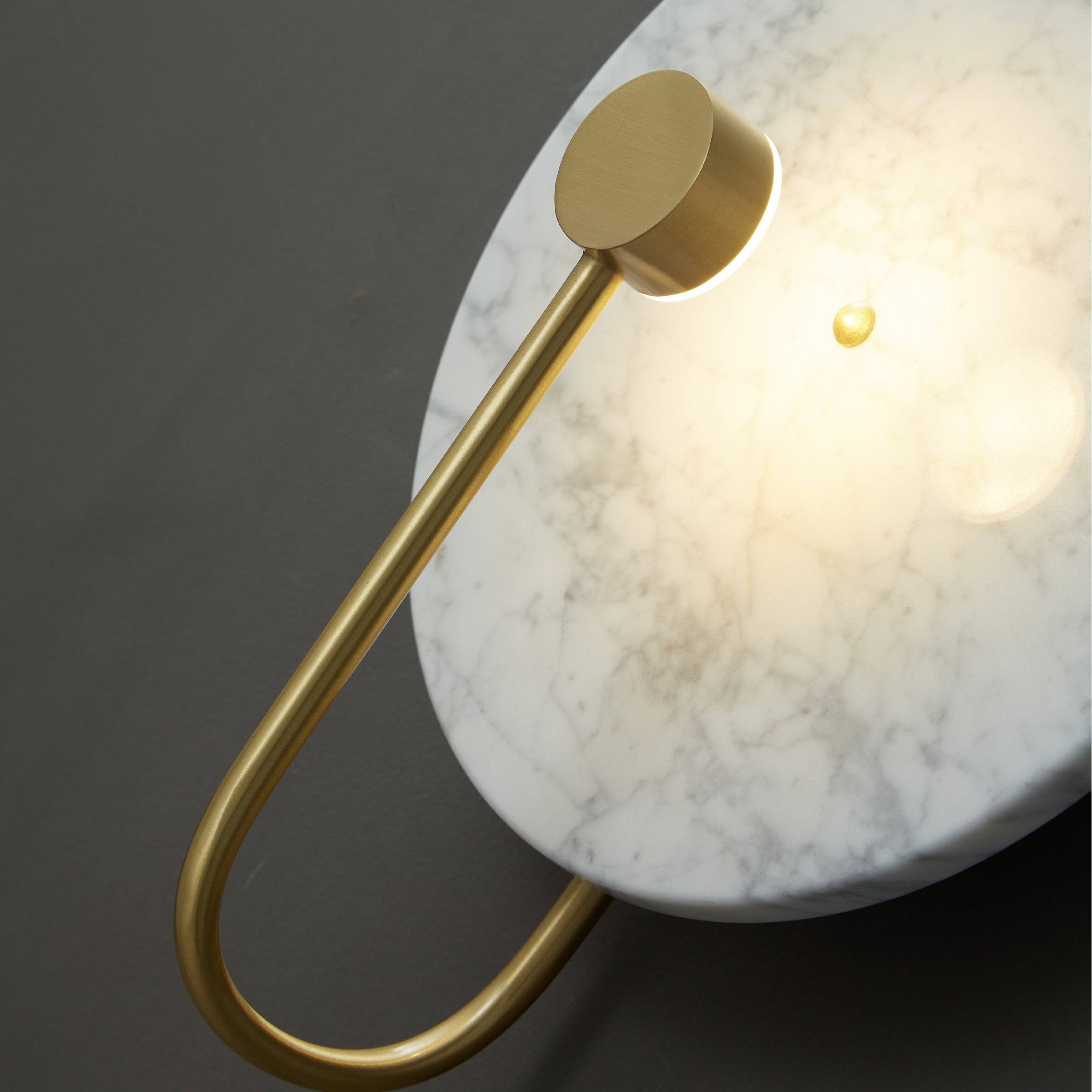 White Marble Wall Lamp 6615-We -  Wall Lamps - ebarza Furniture UAE | Shop Modern Furniture in Abu Dhabi & Dubai - مفروشات ايبازرا في الامارات | تسوق اثاث عصري وديكورات مميزة في دبي وابوظبي