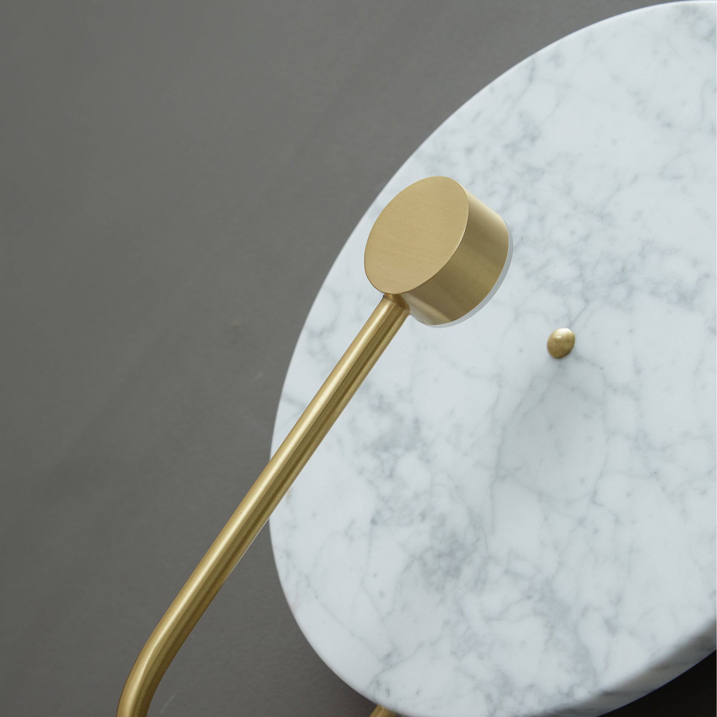 White Marble Wall Lamp 6615-We -  Wall Lamps - ebarza Furniture UAE | Shop Modern Furniture in Abu Dhabi & Dubai - مفروشات ايبازرا في الامارات | تسوق اثاث عصري وديكورات مميزة في دبي وابوظبي