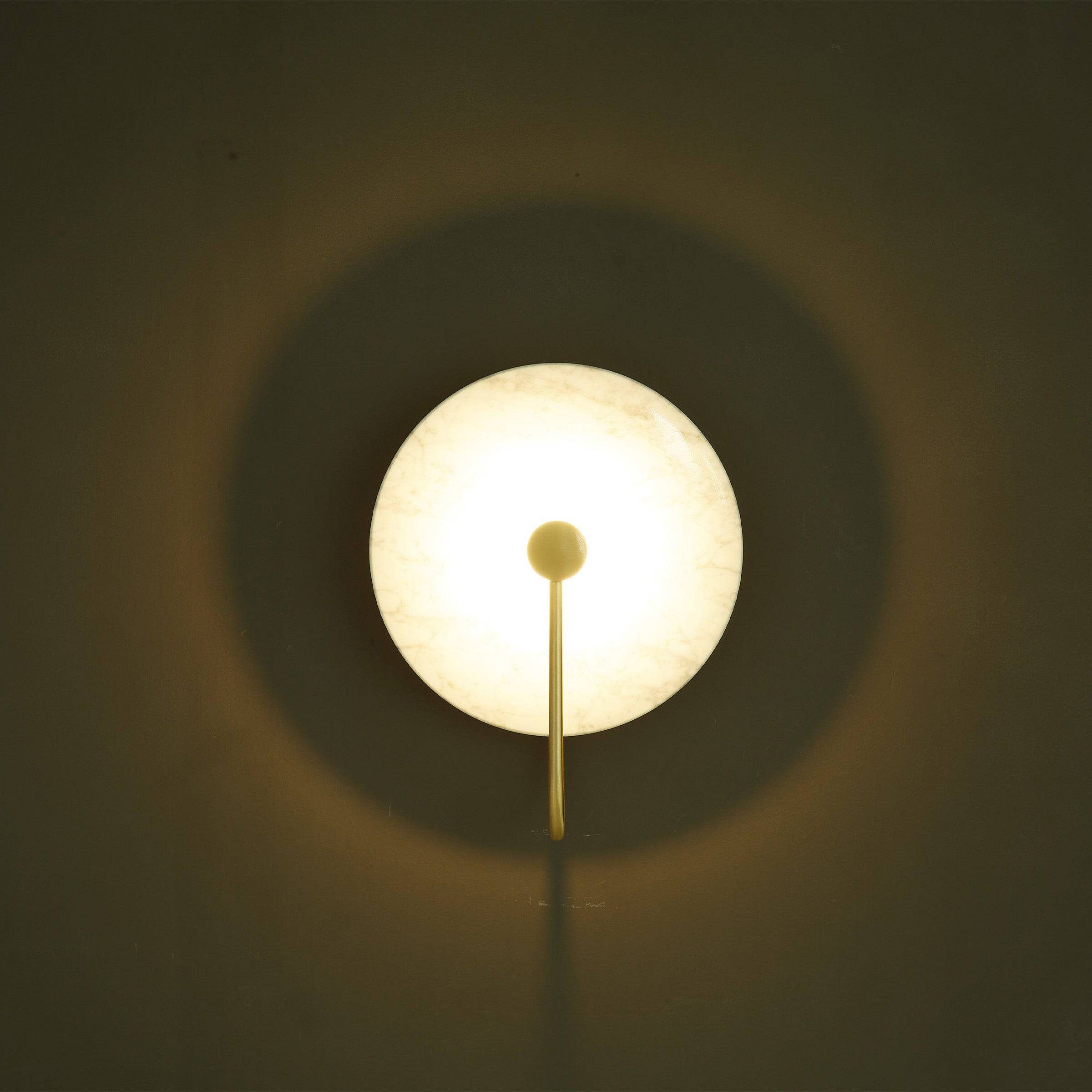 White Marble Wall Lamp 6615-We -  Wall Lamps - ebarza Furniture UAE | Shop Modern Furniture in Abu Dhabi & Dubai - مفروشات ايبازرا في الامارات | تسوق اثاث عصري وديكورات مميزة في دبي وابوظبي