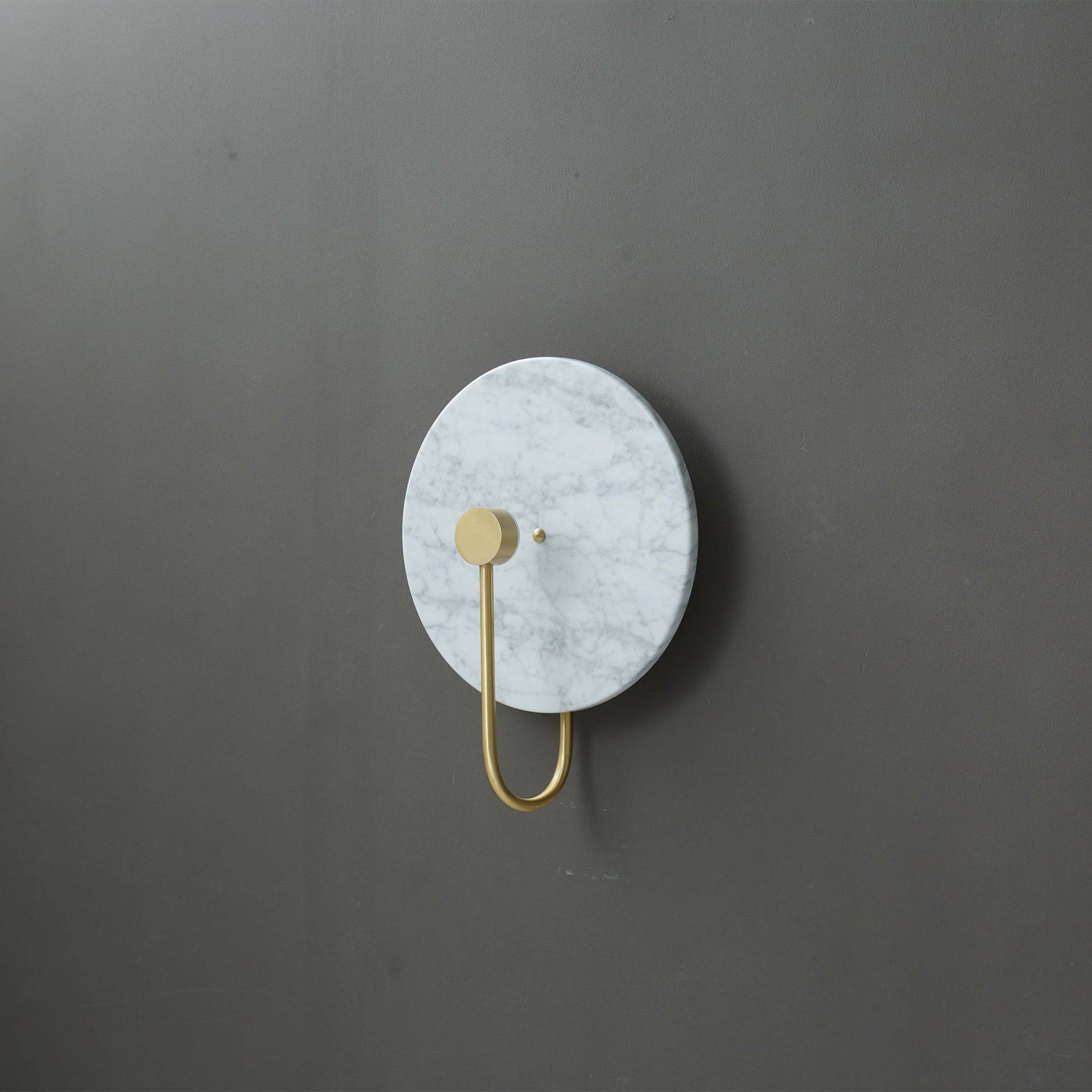 White Marble Wall Lamp 6615-We -  Wall Lamps - ebarza Furniture UAE | Shop Modern Furniture in Abu Dhabi & Dubai - مفروشات ايبازرا في الامارات | تسوق اثاث عصري وديكورات مميزة في دبي وابوظبي