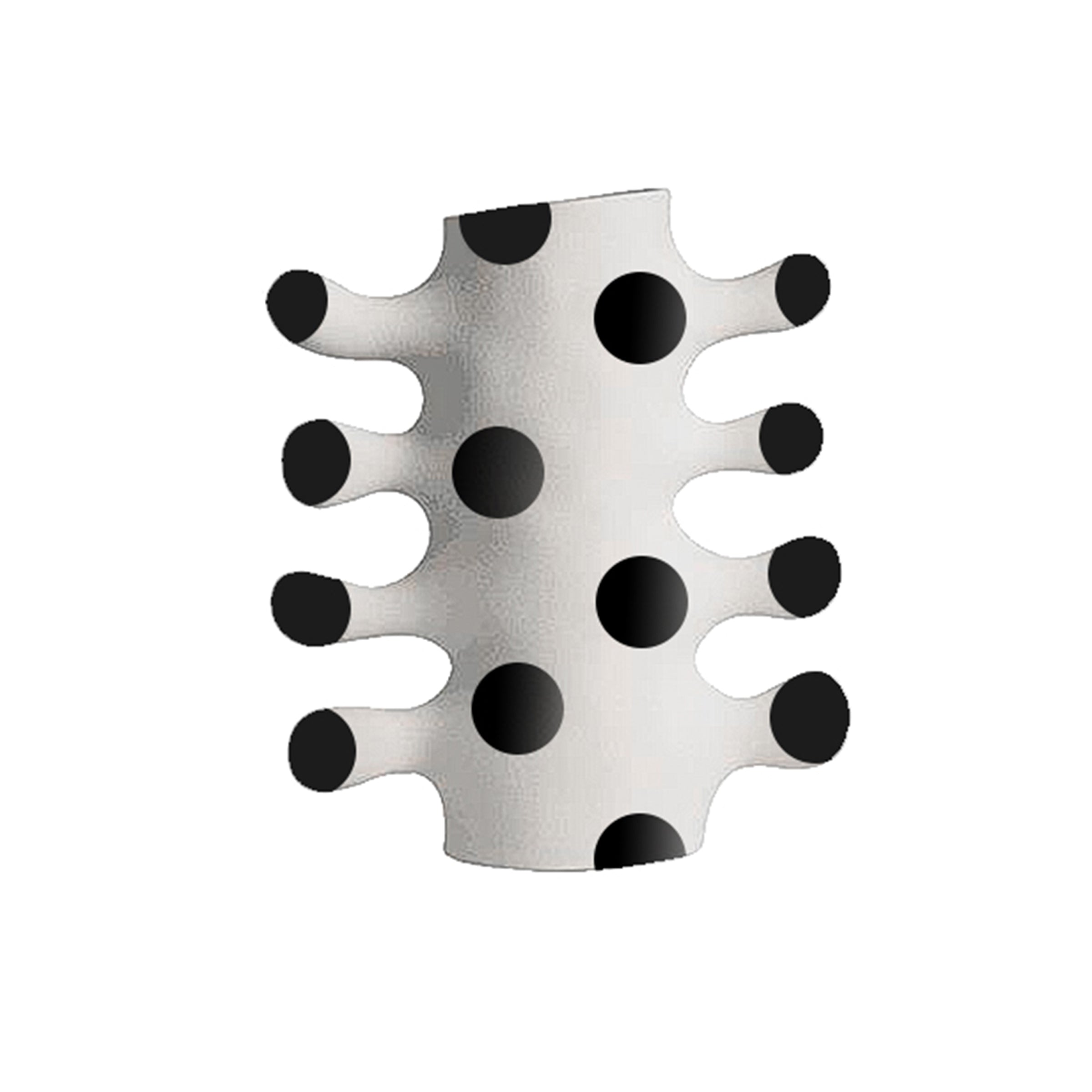 White Multi Ear Vase -A Fa-D21107A -  Vases - ebarza Furniture UAE | Shop Modern Furniture in Abu Dhabi & Dubai - مفروشات ايبازرا في الامارات | تسوق اثاث عصري وديكورات مميزة في دبي وابوظبي