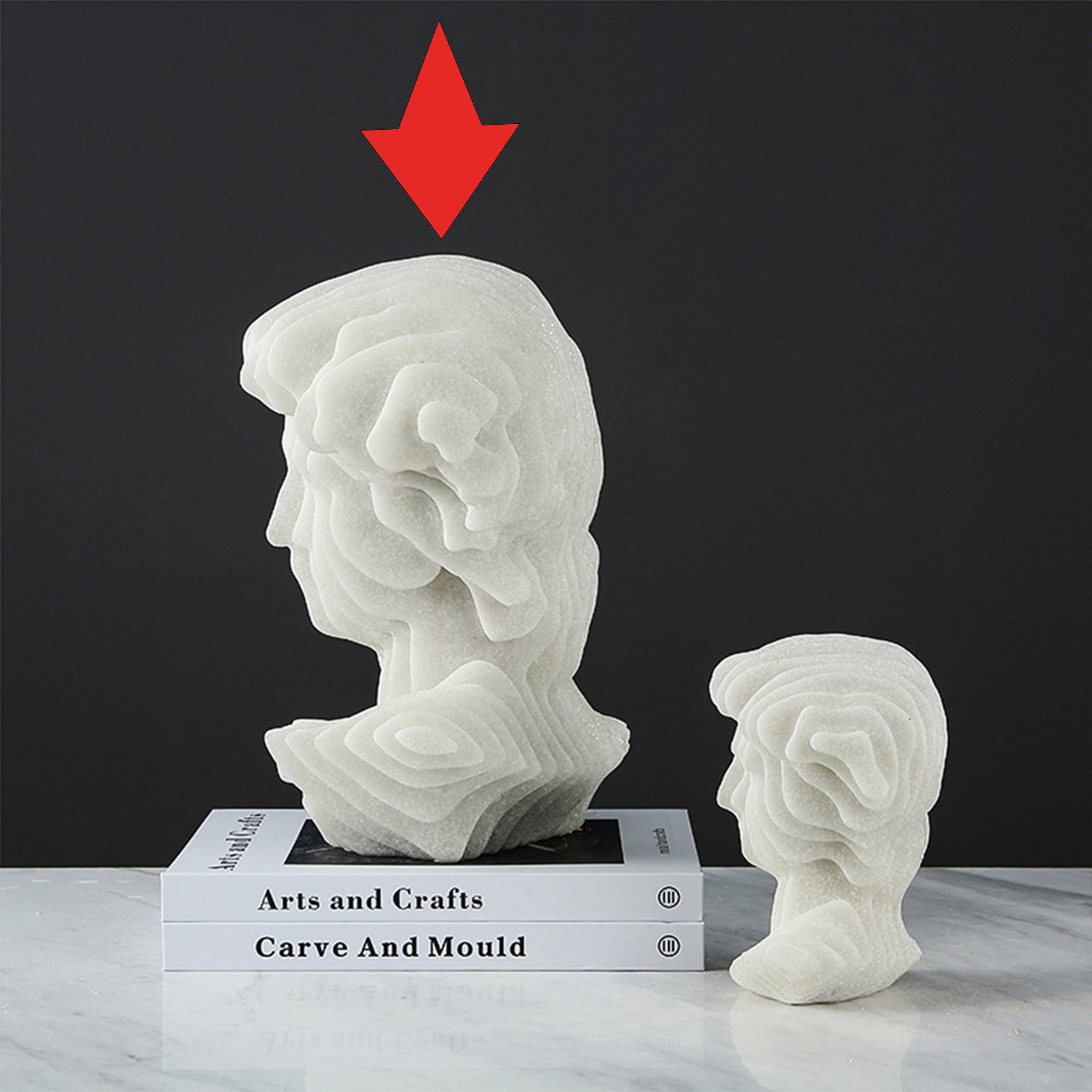 White Resin Abstract David Sculpture - Large Fc-Sz2130A -  Home Decor Figurines - ebarza Furniture UAE | Shop Modern Furniture in Abu Dhabi & Dubai - مفروشات ايبازرا في الامارات | تسوق اثاث عصري وديكورات مميزة في دبي وابوظبي