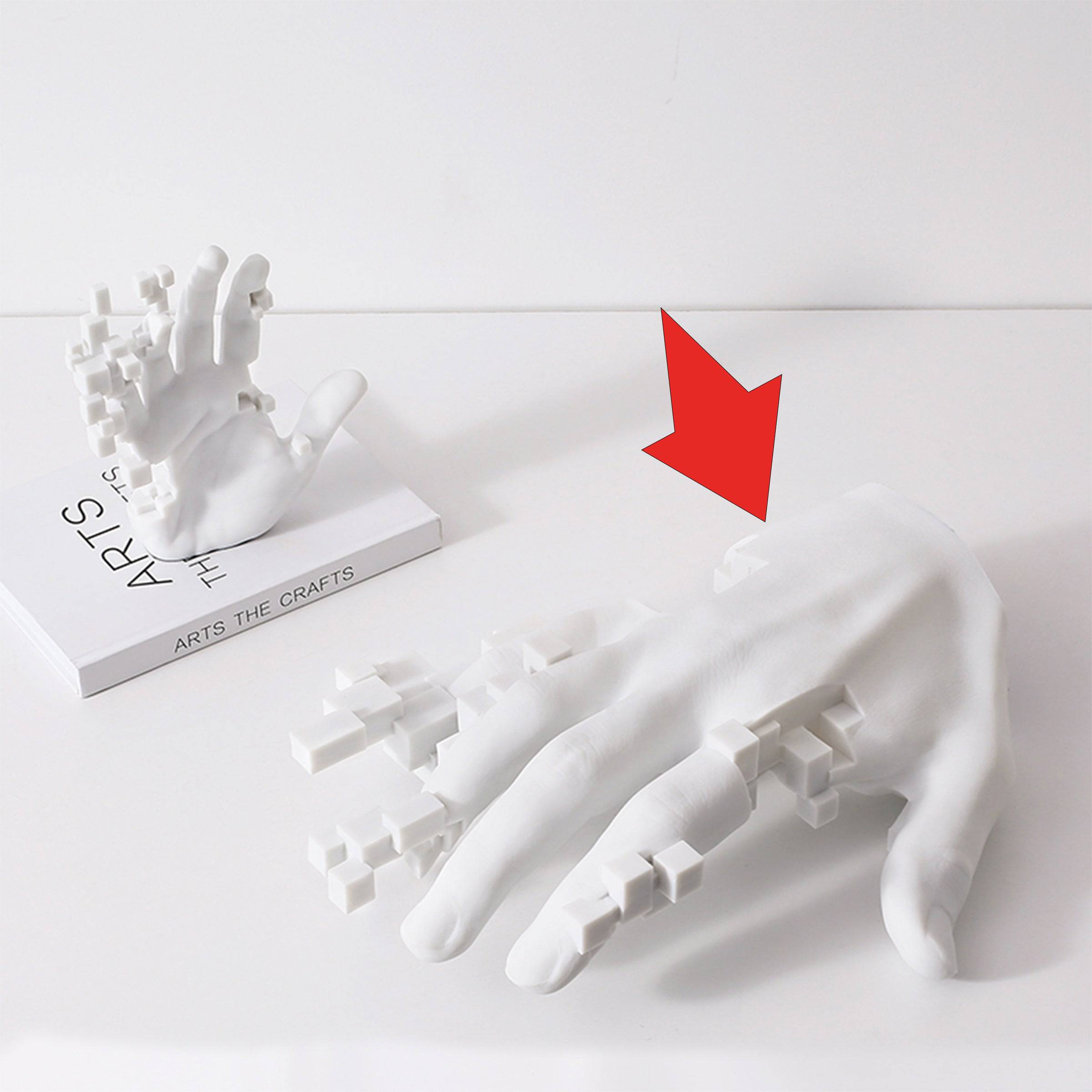 White Resin Hand Sculpture - Large Fc-Sz21117A -  Home Decor Figurines - ebarza Furniture UAE | Shop Modern Furniture in Abu Dhabi & Dubai - مفروشات ايبازرا في الامارات | تسوق اثاث عصري وديكورات مميزة في دبي وابوظبي