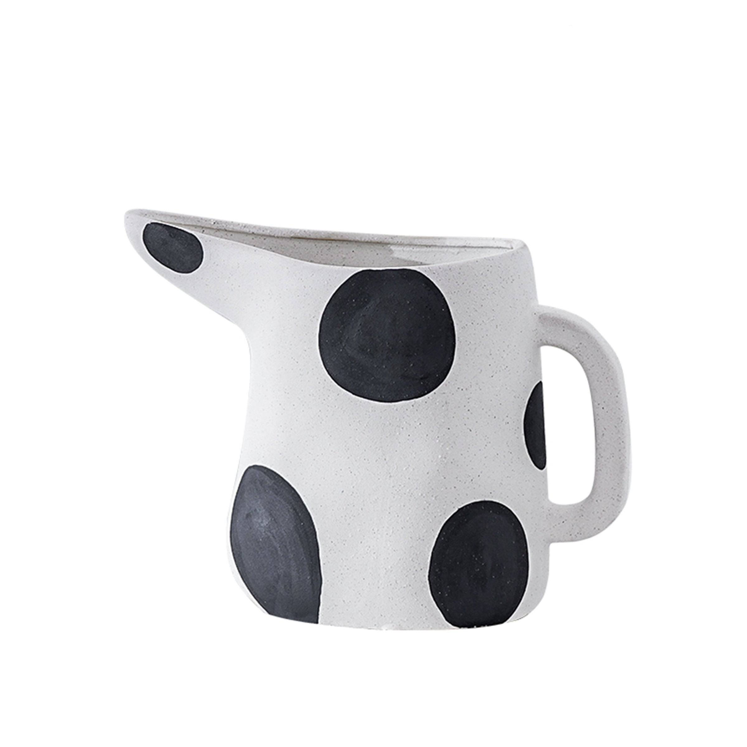 White Sand Geometric Vase- B Fa-D21091B -  Vases - ebarza Furniture UAE | Shop Modern Furniture in Abu Dhabi & Dubai - مفروشات ايبازرا في الامارات | تسوق اثاث عصري وديكورات مميزة في دبي وابوظبي
