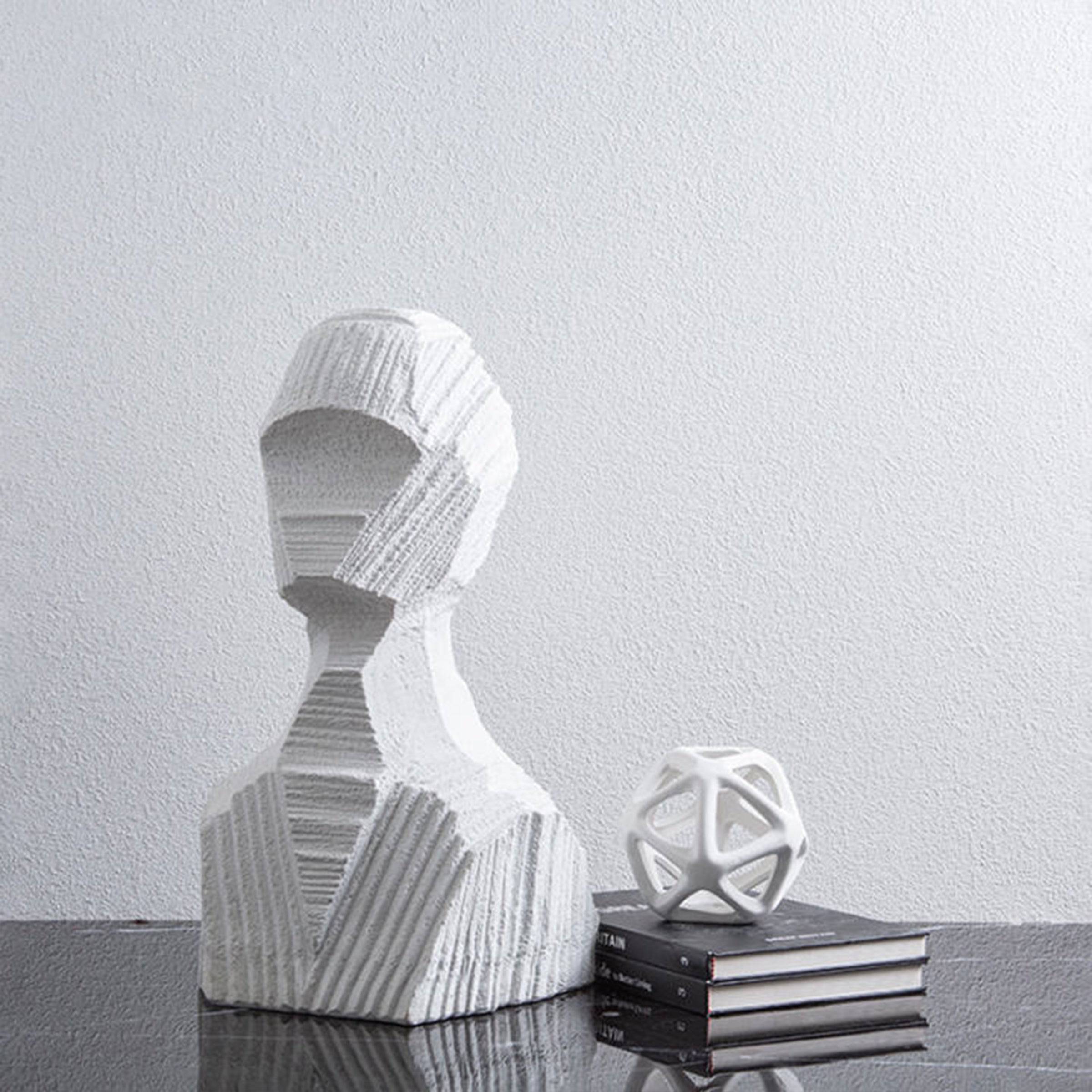 White Striped Figure Decoration Fc-Sz2024B -  Home Decor Figurines - ebarza Furniture UAE | Shop Modern Furniture in Abu Dhabi & Dubai - مفروشات ايبازرا في الامارات | تسوق اثاث عصري وديكورات مميزة في دبي وابوظبي
