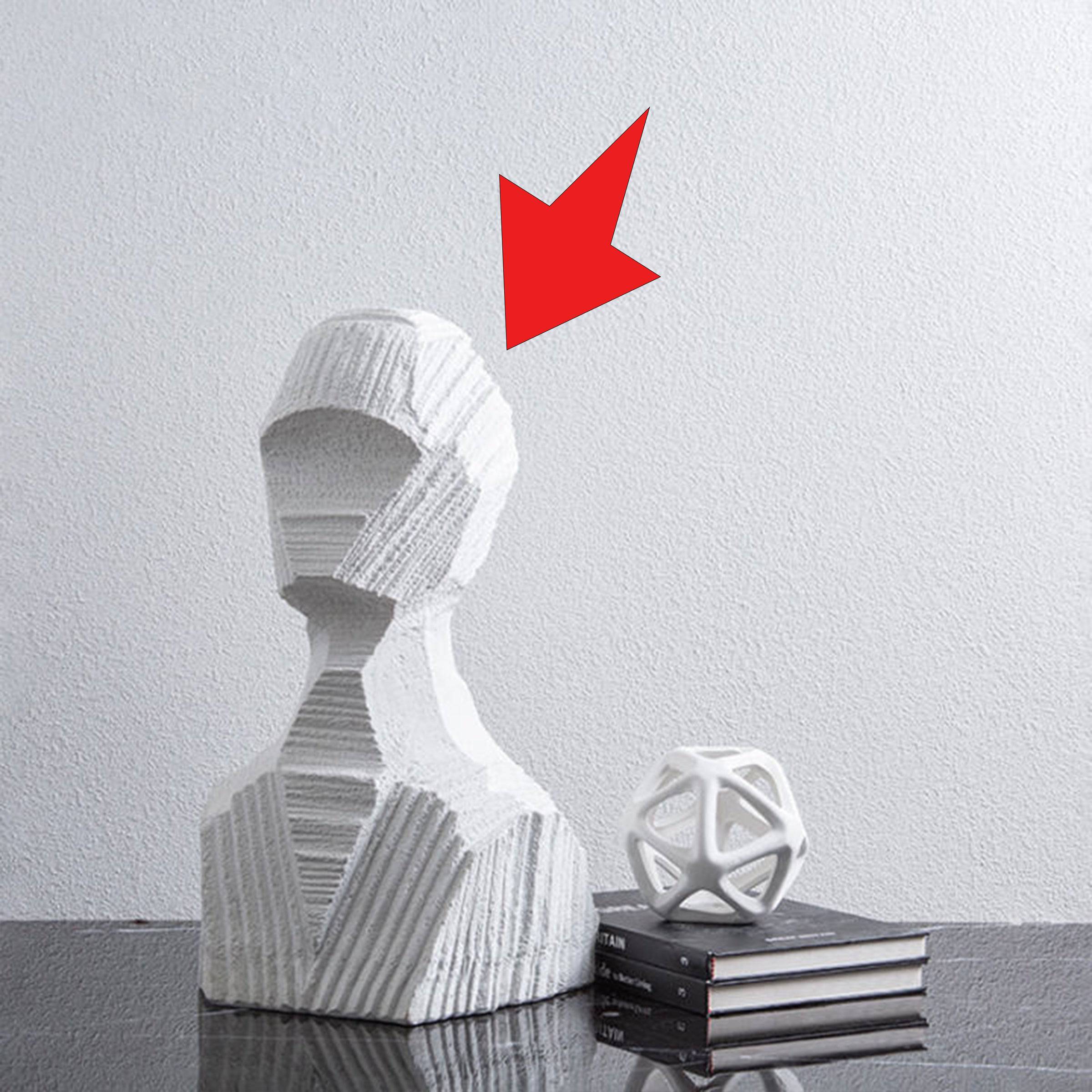 White Striped Figure Decoration Fc-Sz2024B -  Home Decor Figurines - ebarza Furniture UAE | Shop Modern Furniture in Abu Dhabi & Dubai - مفروشات ايبازرا في الامارات | تسوق اثاث عصري وديكورات مميزة في دبي وابوظبي