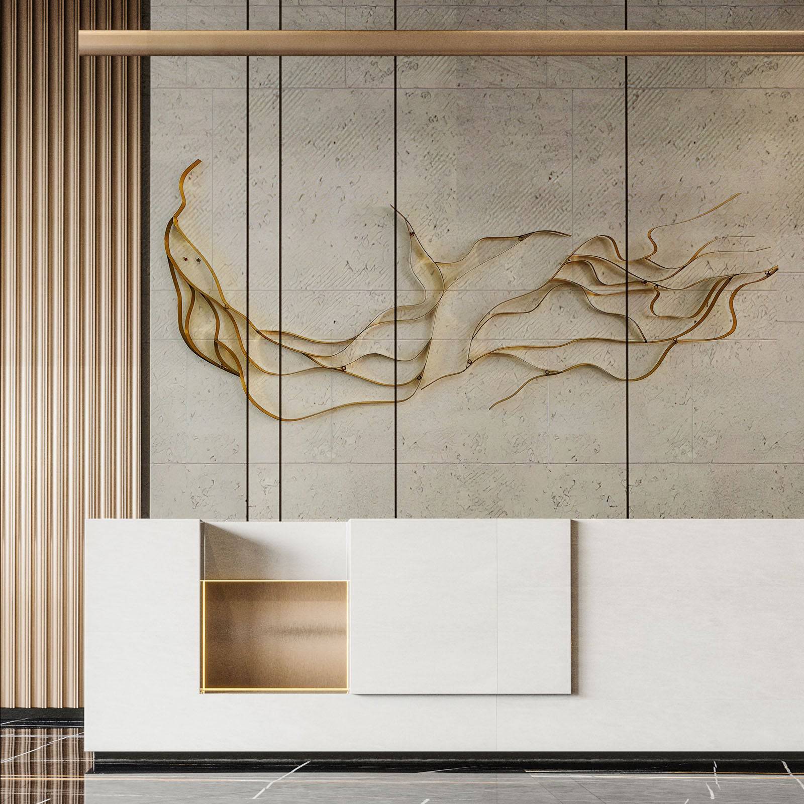 Wind Handcrafted Stainless Steel Artwork Bg2020027 -  Artwork - ebarza Furniture UAE | Shop Modern Furniture in Abu Dhabi & Dubai - مفروشات ايبازرا في الامارات | تسوق اثاث عصري وديكورات مميزة في دبي وابوظبي