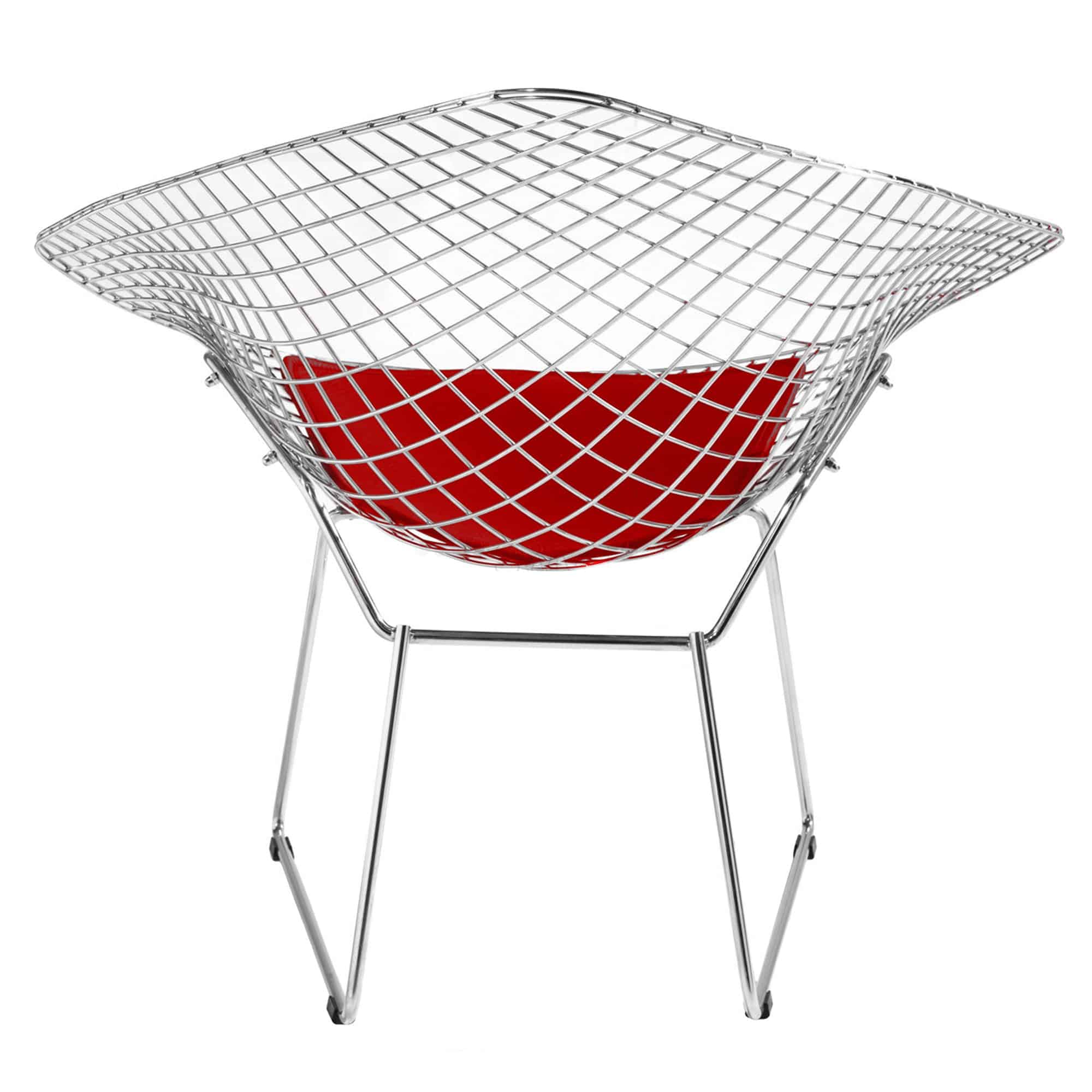 Wire Bar Stool & Pu Leather Cushion Bp8019-Cr -  Chairs - ebarza Furniture UAE | Shop Modern Furniture in Abu Dhabi & Dubai - مفروشات ايبازرا في الامارات | تسوق اثاث عصري وديكورات مميزة في دبي وابوظبي