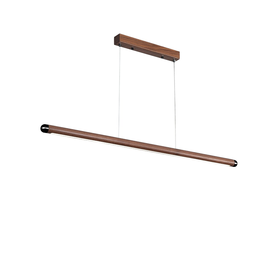 Woodland Charm LED Linear Light Pendant Lamp - Walnut MYCP-XTB-Walnut-2400 -  Pendant Lamps - ebarza Furniture UAE | Shop Modern Furniture in Abu Dhabi & Dubai - مفروشات ايبازرا في الامارات | تسوق اثاث عصري وديكورات مميزة في دبي وابوظبي