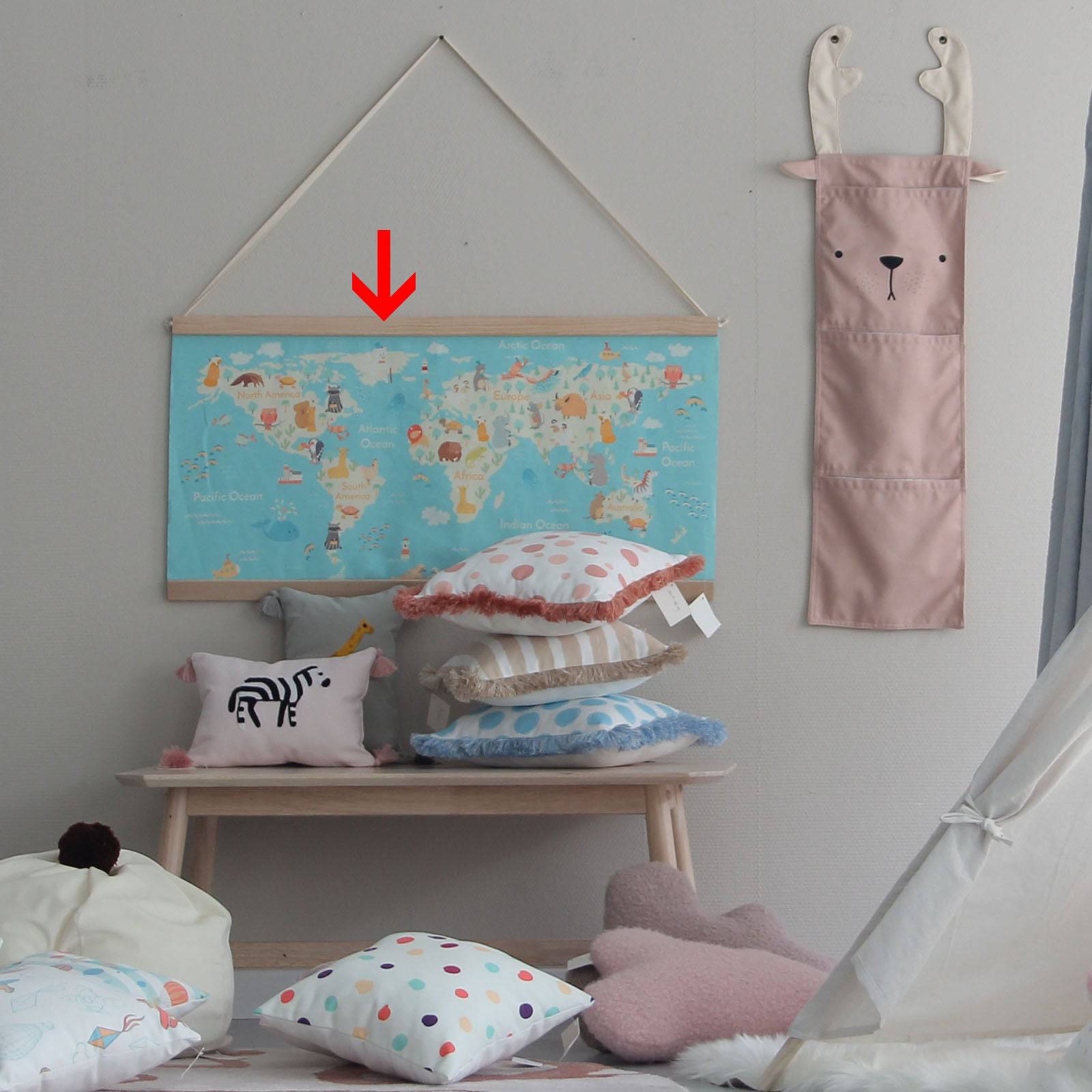 World Map   2198M-115-005 -  Kids - ebarza Furniture UAE | Shop Modern Furniture in Abu Dhabi & Dubai - مفروشات ايبازرا في الامارات | تسوق اثاث عصري وديكورات مميزة في دبي وابوظبي