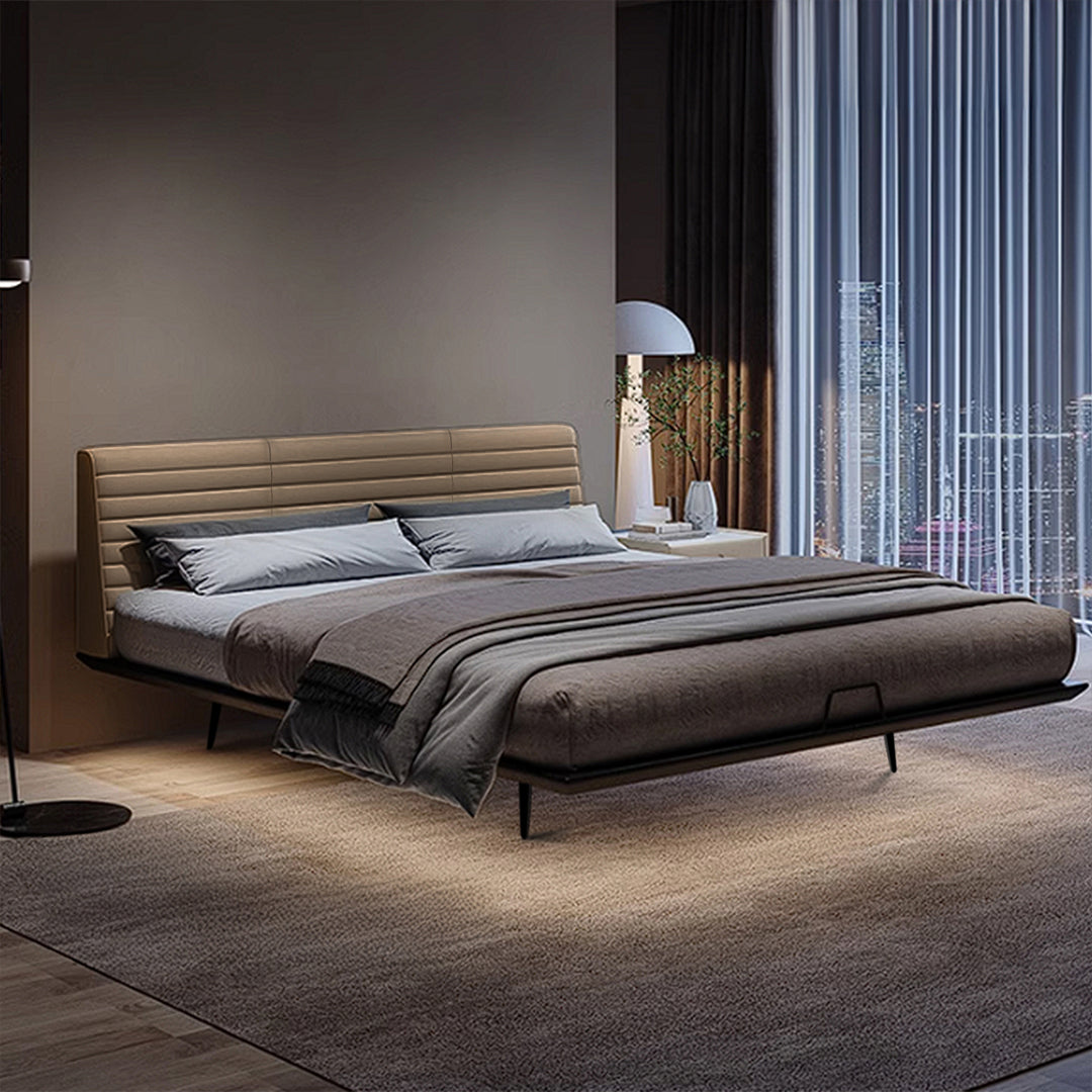 Pre-order 65 Days Delivery First Layer Leather Bed K2190 -  Bedsteads - ebarza Furniture UAE | Shop Modern Furniture in Abu Dhabi & Dubai - مفروشات ايبازرا في الامارات | تسوق اثاث عصري وديكورات مميزة في دبي وابوظبي