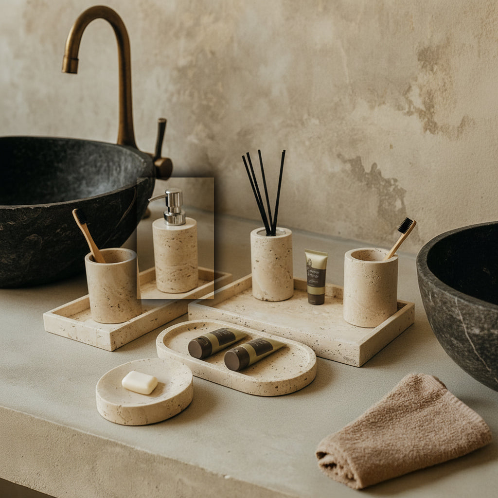 Yellow Travertine Round Hand Sanitizer Bottle (Silver - big round head) CBK834-1 (silver) -  Bathroom Accessories - ebarza Furniture UAE | Shop Modern Furniture in Abu Dhabi & Dubai - مفروشات ايبازرا في الامارات | تسوق اثاث عصري وديكورات مميزة في دبي وابوظبي