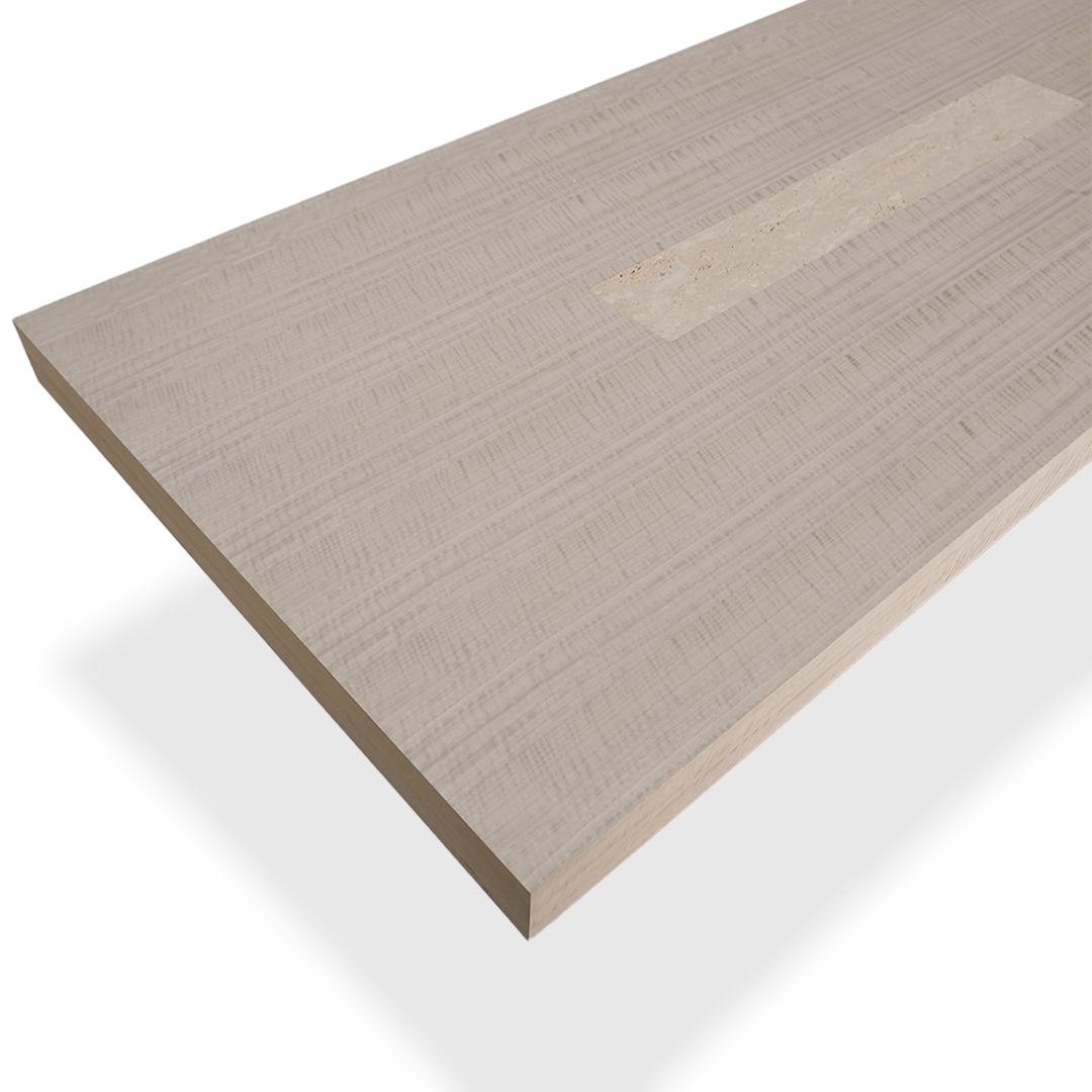 Athens Dining Table With Wooden Top & Travertine Base - EB01DT -  Dining Tables - ebarza Furniture UAE | Shop Modern Furniture in Abu Dhabi & Dubai - مفروشات ايبازرا في الامارات | تسوق اثاث عصري وديكورات مميزة في دبي وابوظبي