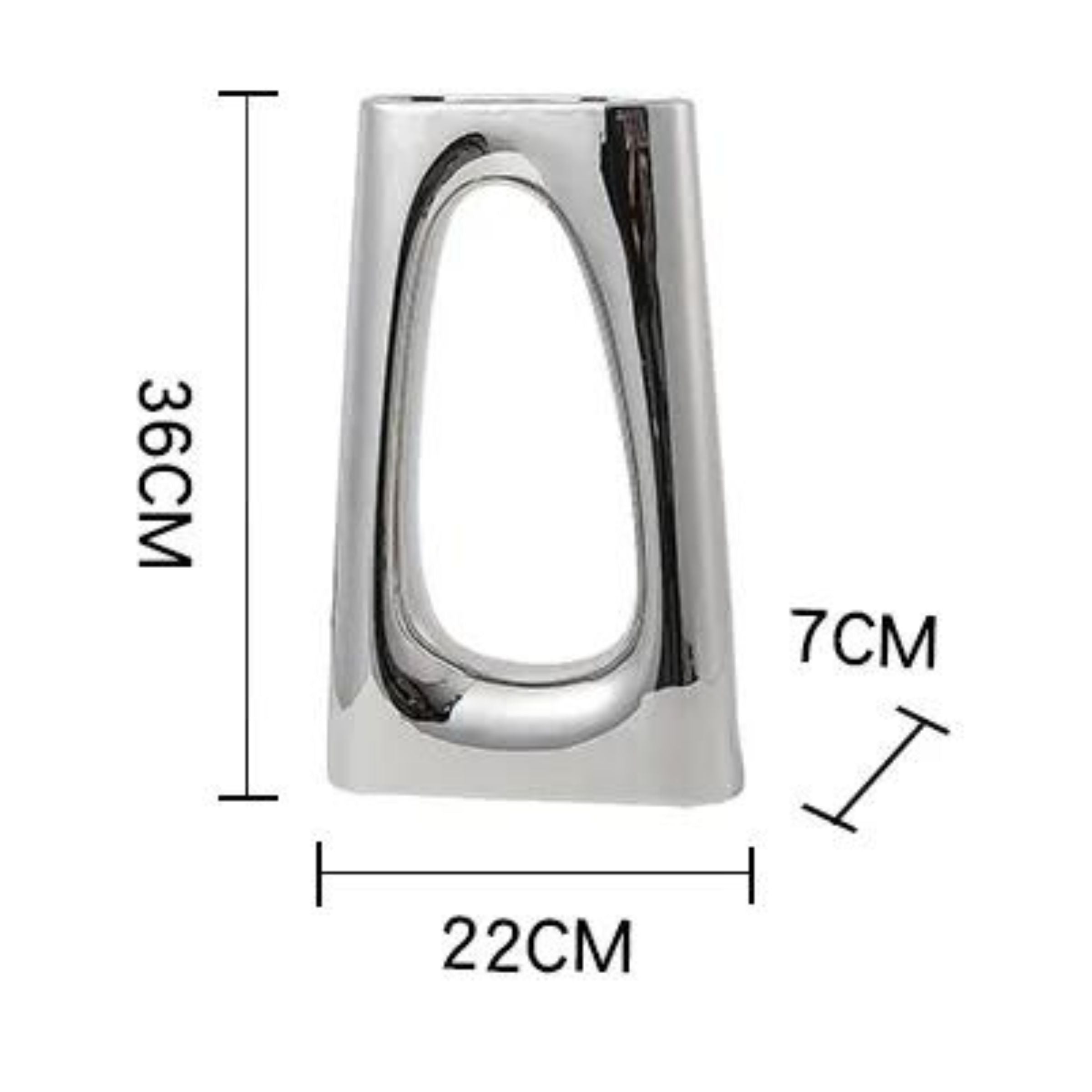 Silver Ceramic Vase - Tall Fa-D22070A -  Vases - ebarza Furniture UAE | Shop Modern Furniture in Abu Dhabi & Dubai - مفروشات ايبازرا في الامارات | تسوق اثاث عصري وديكورات مميزة في دبي وابوظبي