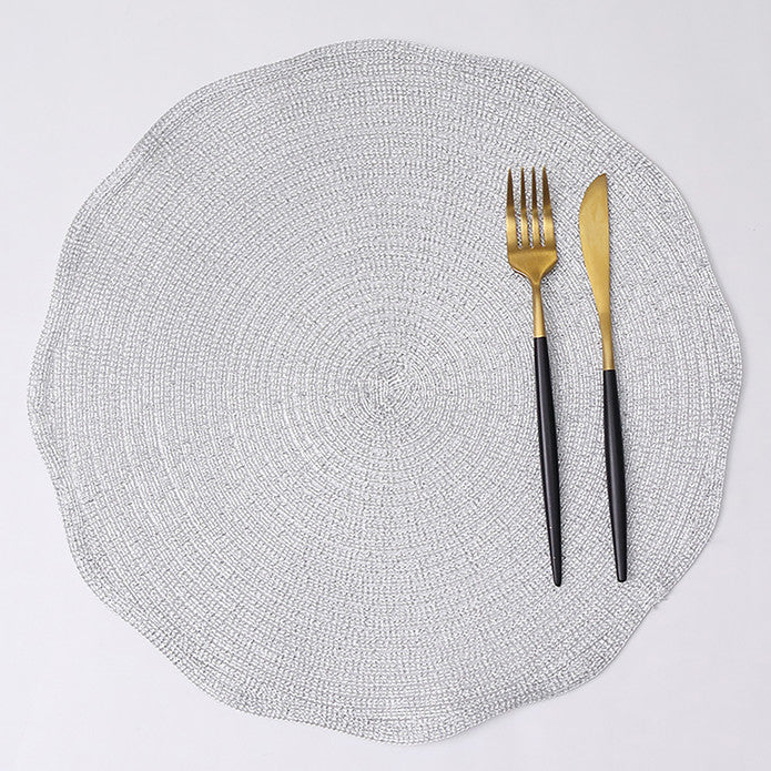 2X Karaca Ravlen Round 2 Silver Rachel Placemat 153.19.01.1431 -  Placemats - ebarza Furniture UAE | Shop Modern Furniture in Abu Dhabi & Dubai - مفروشات ايبازرا في الامارات | تسوق اثاث عصري وديكورات مميزة في دبي وابوظبي