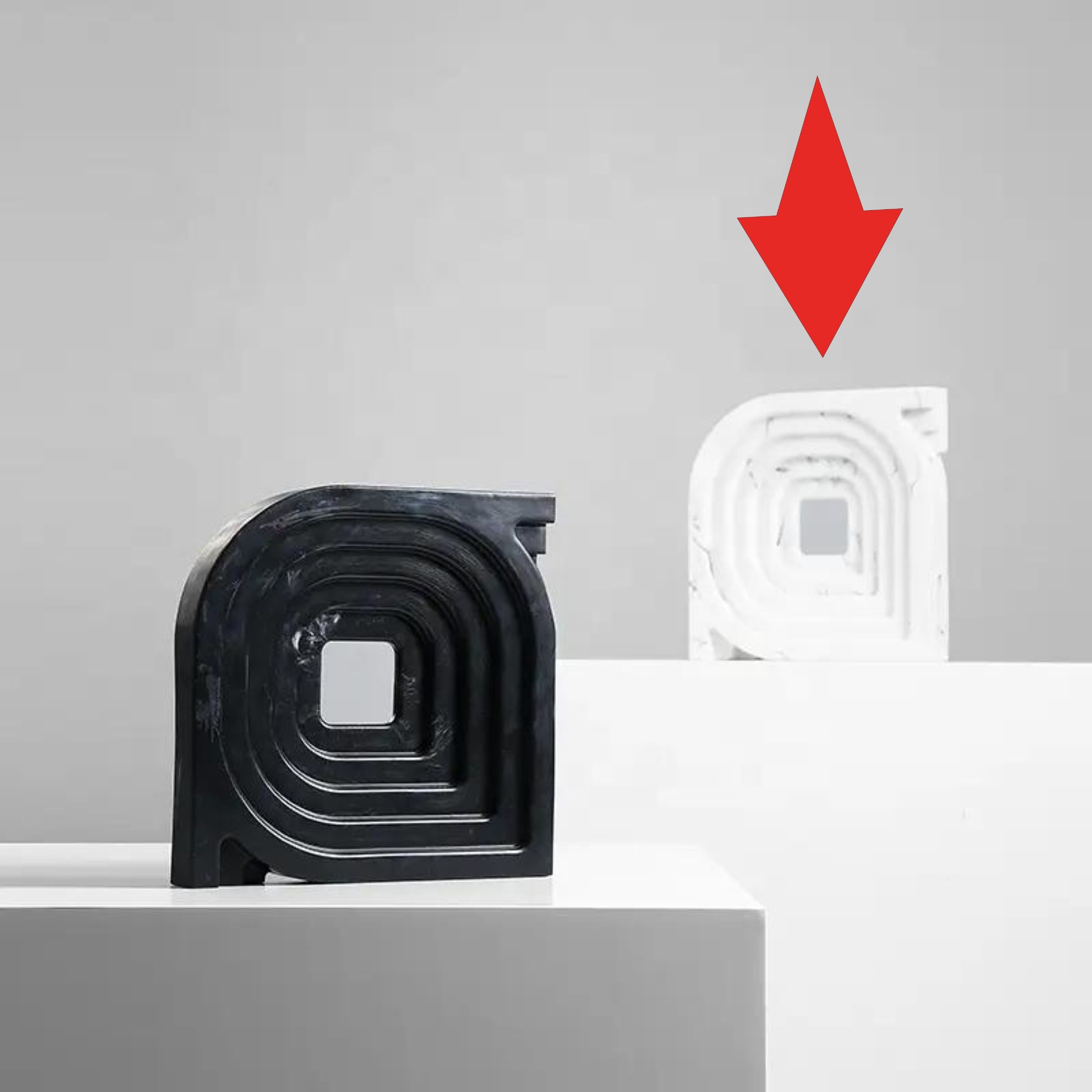 Square And Round Corner Ornaments White Fc-Sz21105B -  Home Decor Figurines - ebarza Furniture UAE | Shop Modern Furniture in Abu Dhabi & Dubai - مفروشات ايبازرا في الامارات | تسوق اثاث عصري وديكورات مميزة في دبي وابوظبي