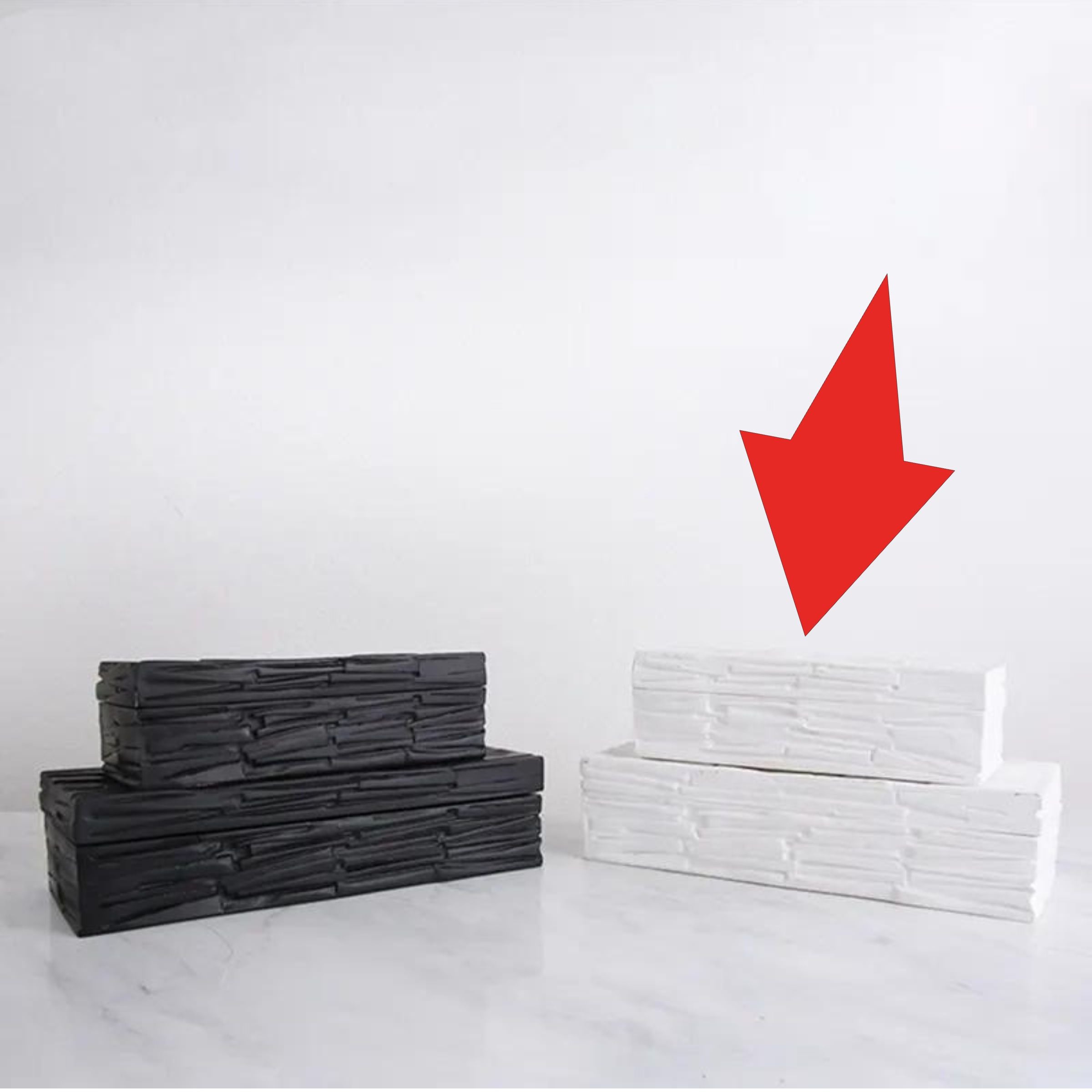 White Resin Decorative Box-B Fc-Sz2022B -  Decorative Boxes - ebarza Furniture UAE | Shop Modern Furniture in Abu Dhabi & Dubai - مفروشات ايبازرا في الامارات | تسوق اثاث عصري وديكورات مميزة في دبي وابوظبي