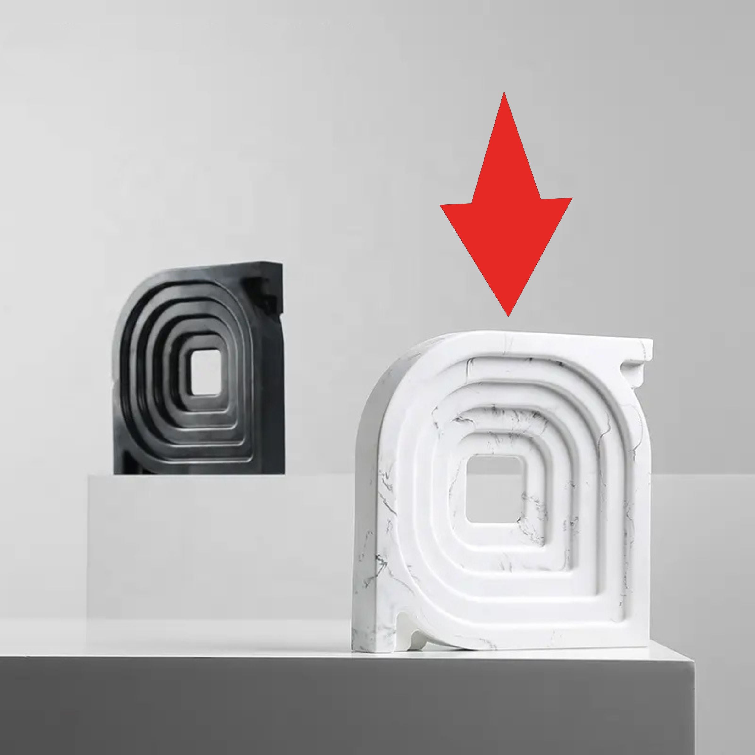 Square And Round Corner Ornaments White Fc-Sz21105B -  Home Decor Figurines - ebarza Furniture UAE | Shop Modern Furniture in Abu Dhabi & Dubai - مفروشات ايبازرا في الامارات | تسوق اثاث عصري وديكورات مميزة في دبي وابوظبي