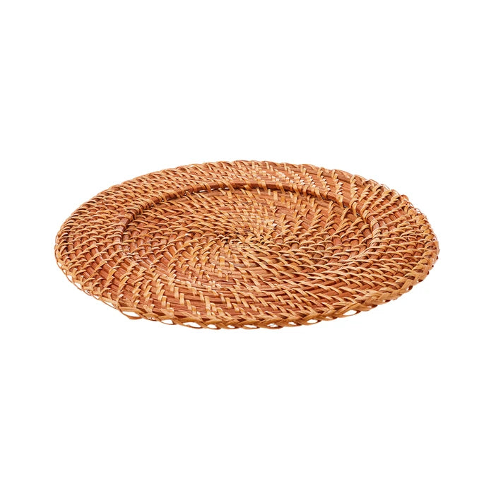 Karaca Home Mora Rattan Bottom 33 cm 300.21.02.0276 -  Plates - ebarza Furniture UAE | Shop Modern Furniture in Abu Dhabi & Dubai - مفروشات ايبازرا في الامارات | تسوق اثاث عصري وديكورات مميزة في دبي وابوظبي