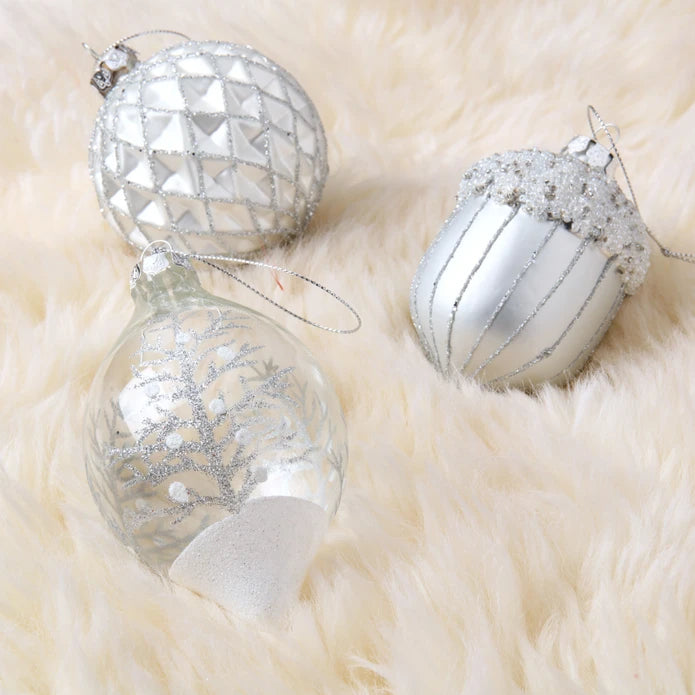 Karaca Home Snowy Christmas Tree Ornament Set Of 6 300.21.02.0307 -  Home Decor Figurines - ebarza Furniture UAE | Shop Modern Furniture in Abu Dhabi & Dubai - مفروشات ايبازرا في الامارات | تسوق اثاث عصري وديكورات مميزة في دبي وابوظبي