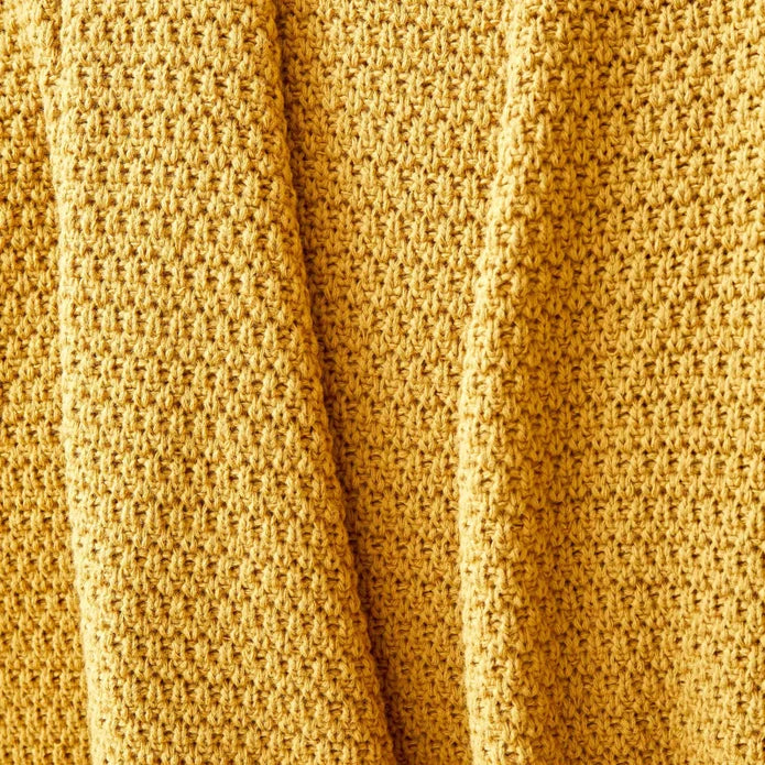 Karaca Home Back To Basic Light Mustard Single Knitted Blanket 200.18.01.0950 -  Blankets - ebarza Furniture UAE | Shop Modern Furniture in Abu Dhabi & Dubai - مفروشات ايبازرا في الامارات | تسوق اثاث عصري وديكورات مميزة في دبي وابوظبي