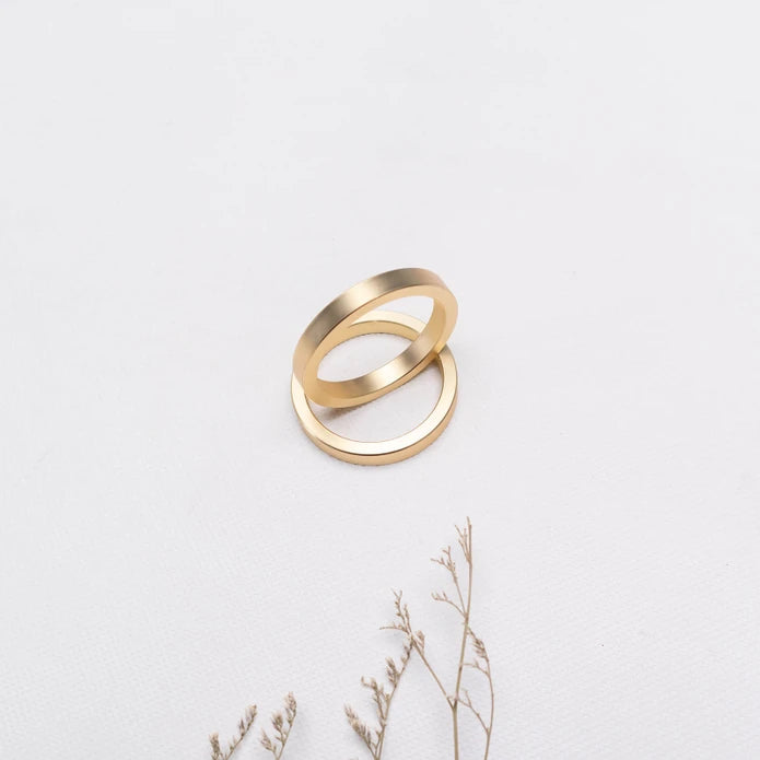 Karaca Home Lana 2-Pack Gold Napkin Ring 300.22.02.0484 -  Napkin Rings - ebarza Furniture UAE | Shop Modern Furniture in Abu Dhabi & Dubai - مفروشات ايبازرا في الامارات | تسوق اثاث عصري وديكورات مميزة في دبي وابوظبي