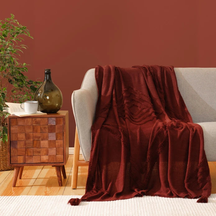 Karaca Home Karlo Tile Knitwear TV Blanket 130x170 cm 200.21.01.0351 -  Blankets - ebarza Furniture UAE | Shop Modern Furniture in Abu Dhabi & Dubai - مفروشات ايبازرا في الامارات | تسوق اثاث عصري وديكورات مميزة في دبي وابوظبي