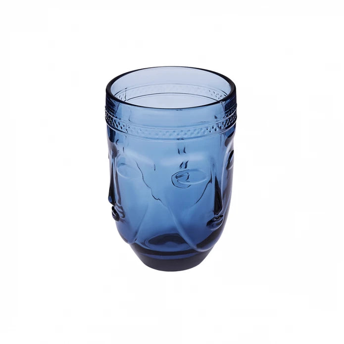 Karaca Visage Soft Drink Glass Blue 340 ml 153.03.08.2415 -  Drinkware - ebarza Furniture UAE | Shop Modern Furniture in Abu Dhabi & Dubai - مفروشات ايبازرا في الامارات | تسوق اثاث عصري وديكورات مميزة في دبي وابوظبي